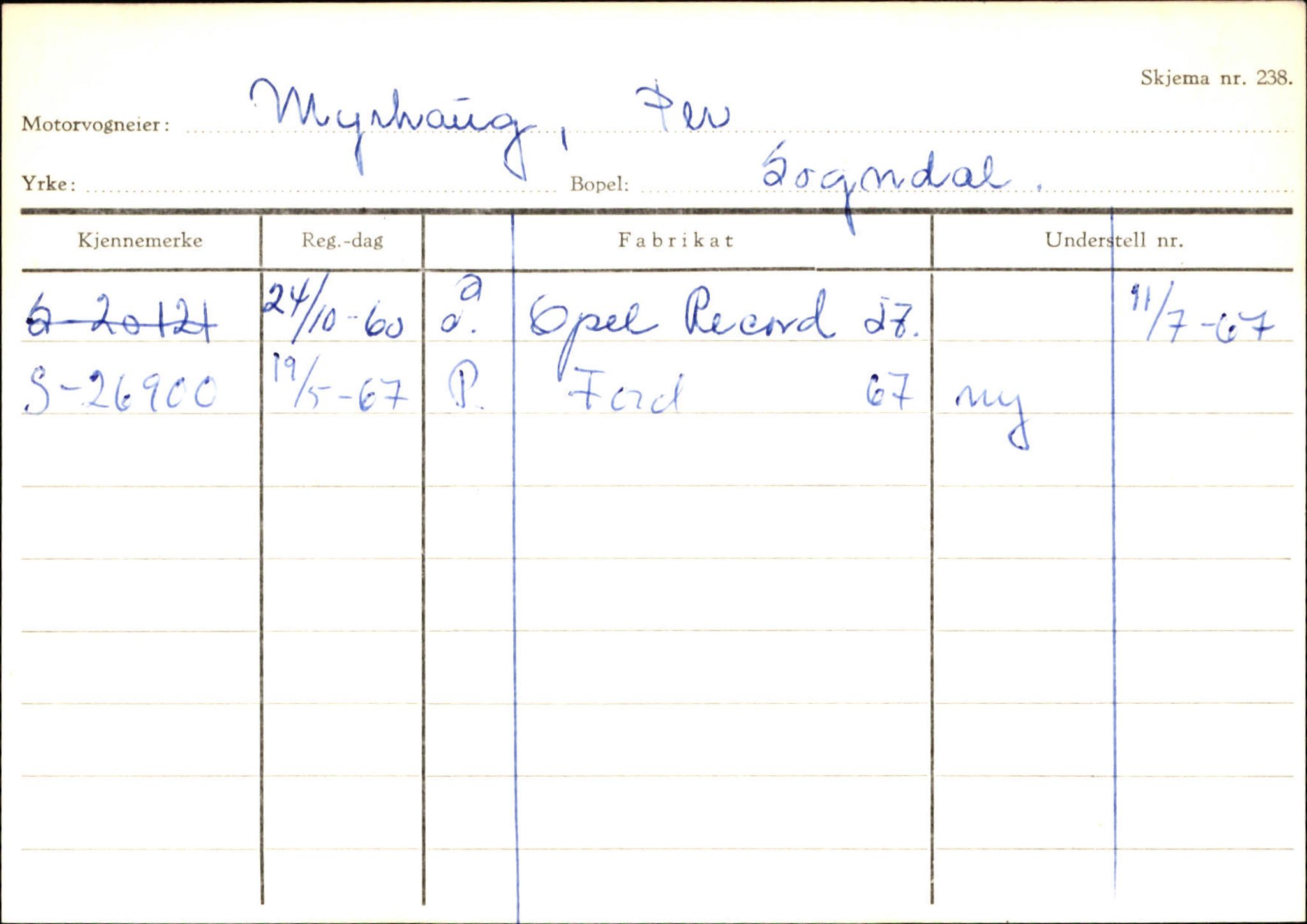 Statens vegvesen, Sogn og Fjordane vegkontor, AV/SAB-A-5301/4/F/L0124: Eigarregister Sogndal A-U, 1945-1975, p. 1726