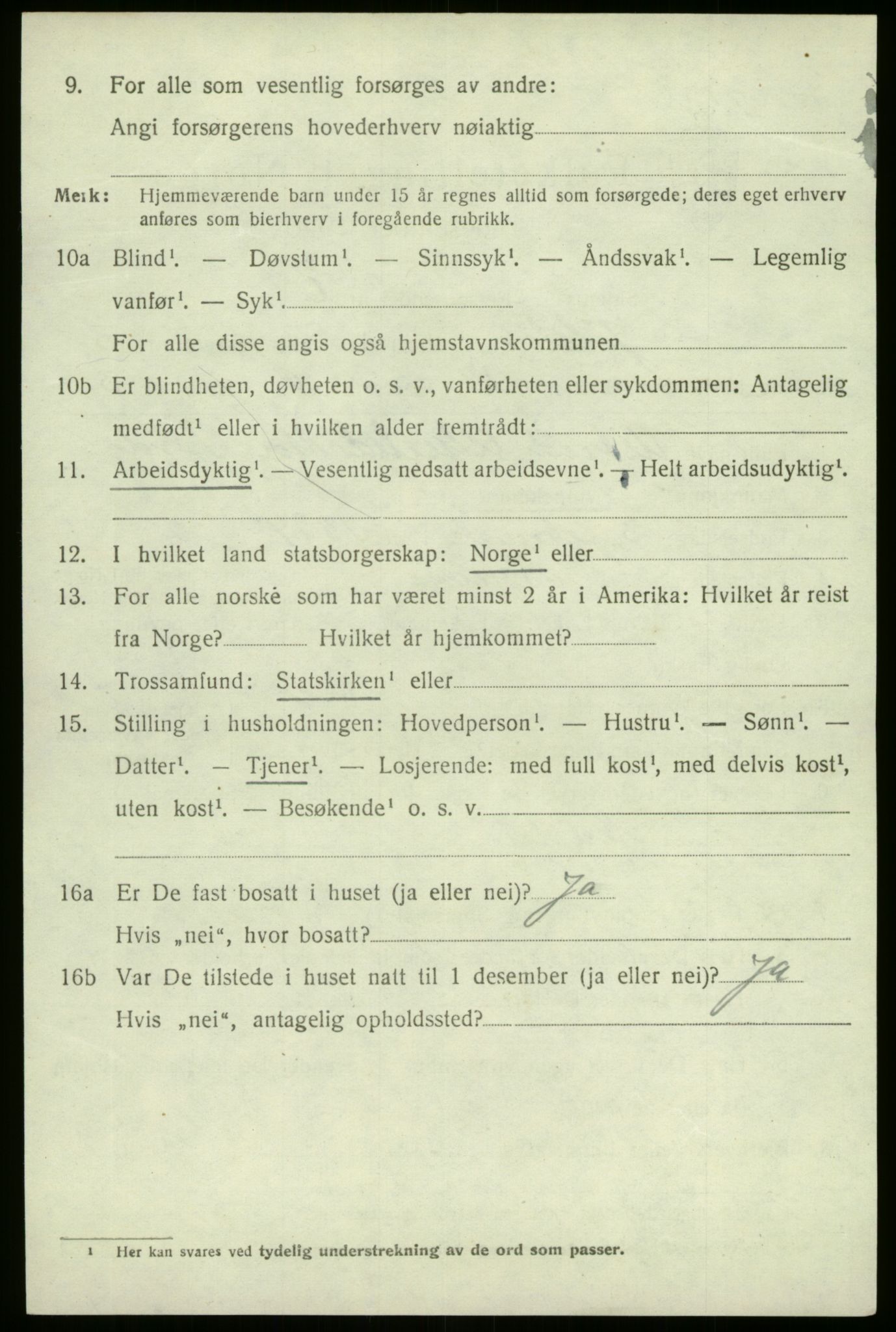 SAB, 1920 census for Jølster, 1920, p. 2355