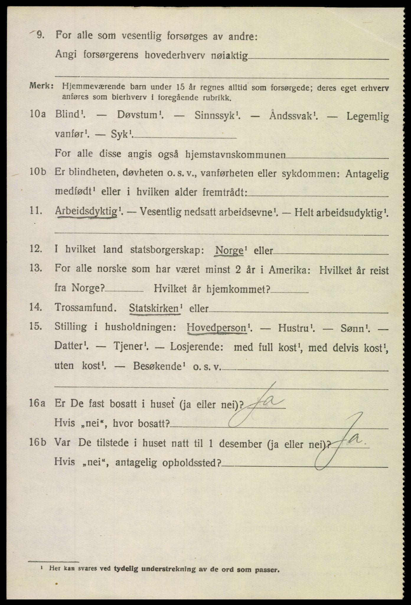 SAH, 1920 census for Nord-Aurdal, 1920, p. 10999