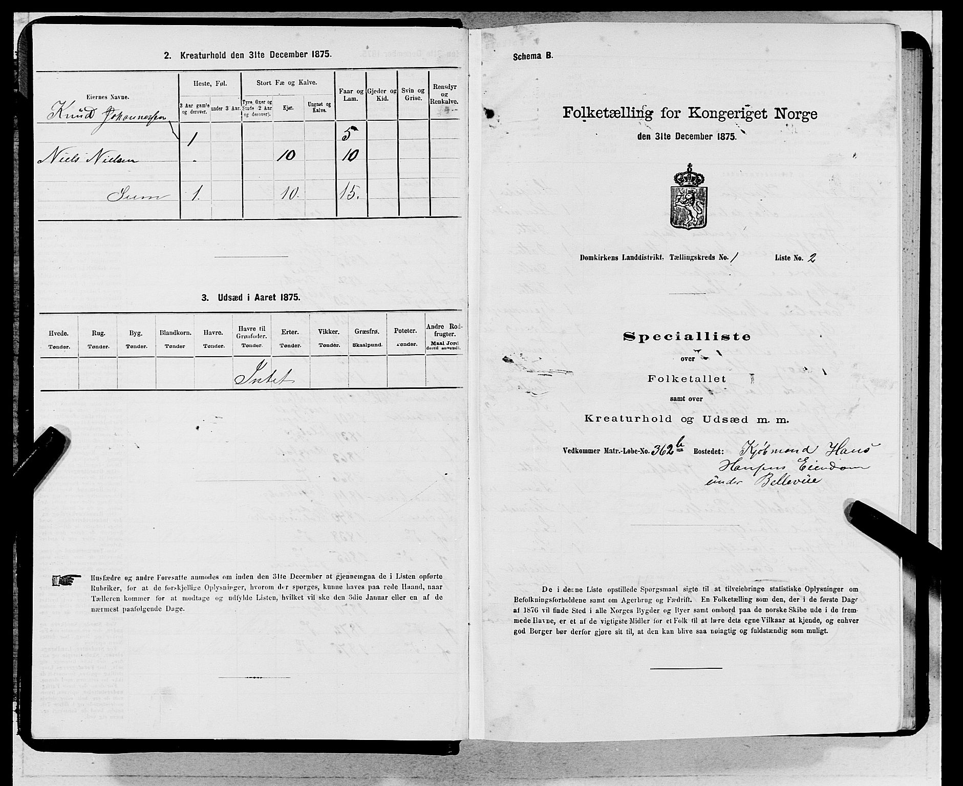 SAB, 1875 census for 1281L Bergen landdistrikt/Domkirken and Sandviken, 1875, p. 432