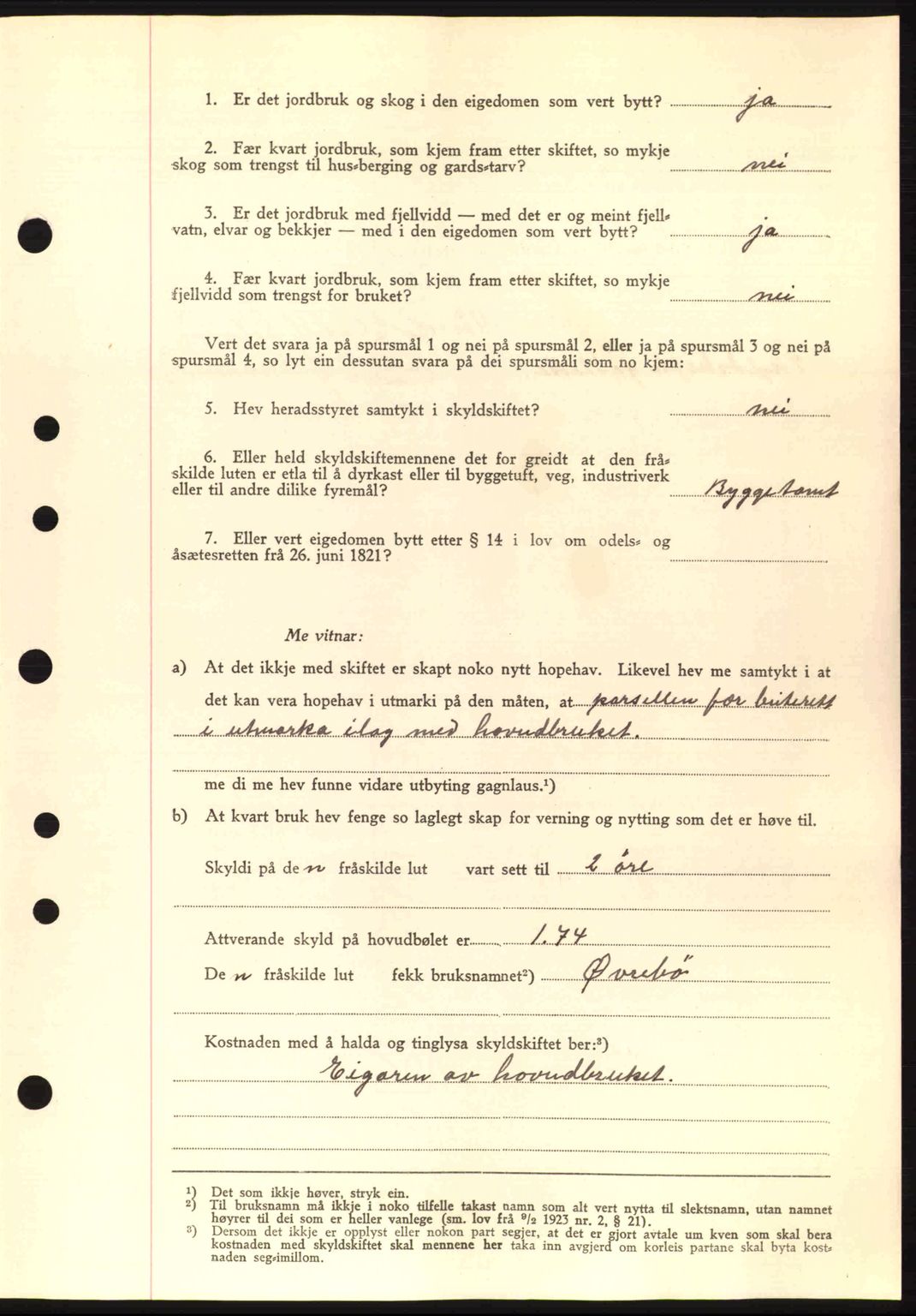 Nordre Sunnmøre sorenskriveri, SAT/A-0006/1/2/2C/2Ca: Mortgage book no. A11, 1941-1941, Diary no: : 847/1941