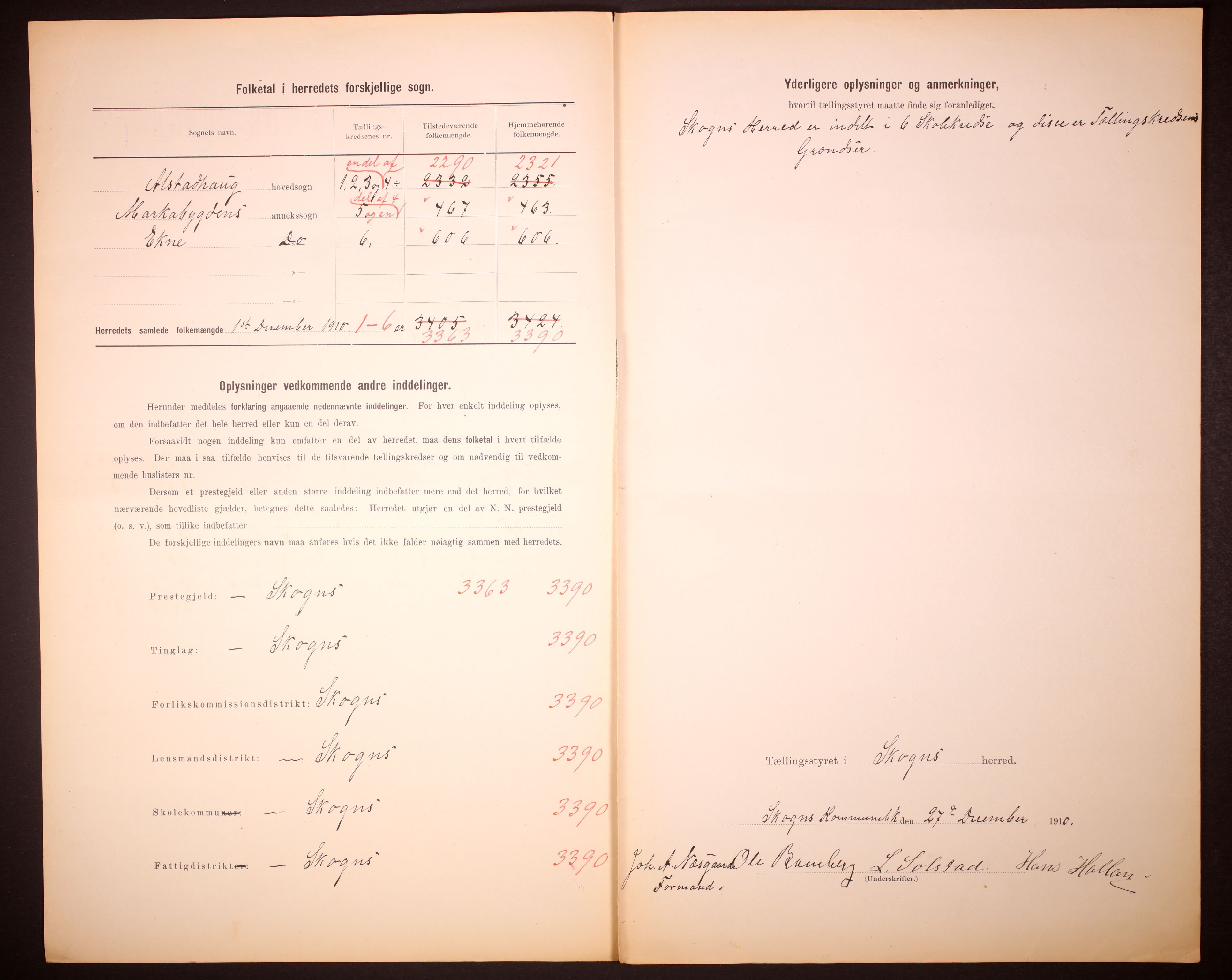 RA, 1910 census for Skogn, 1910, p. 3