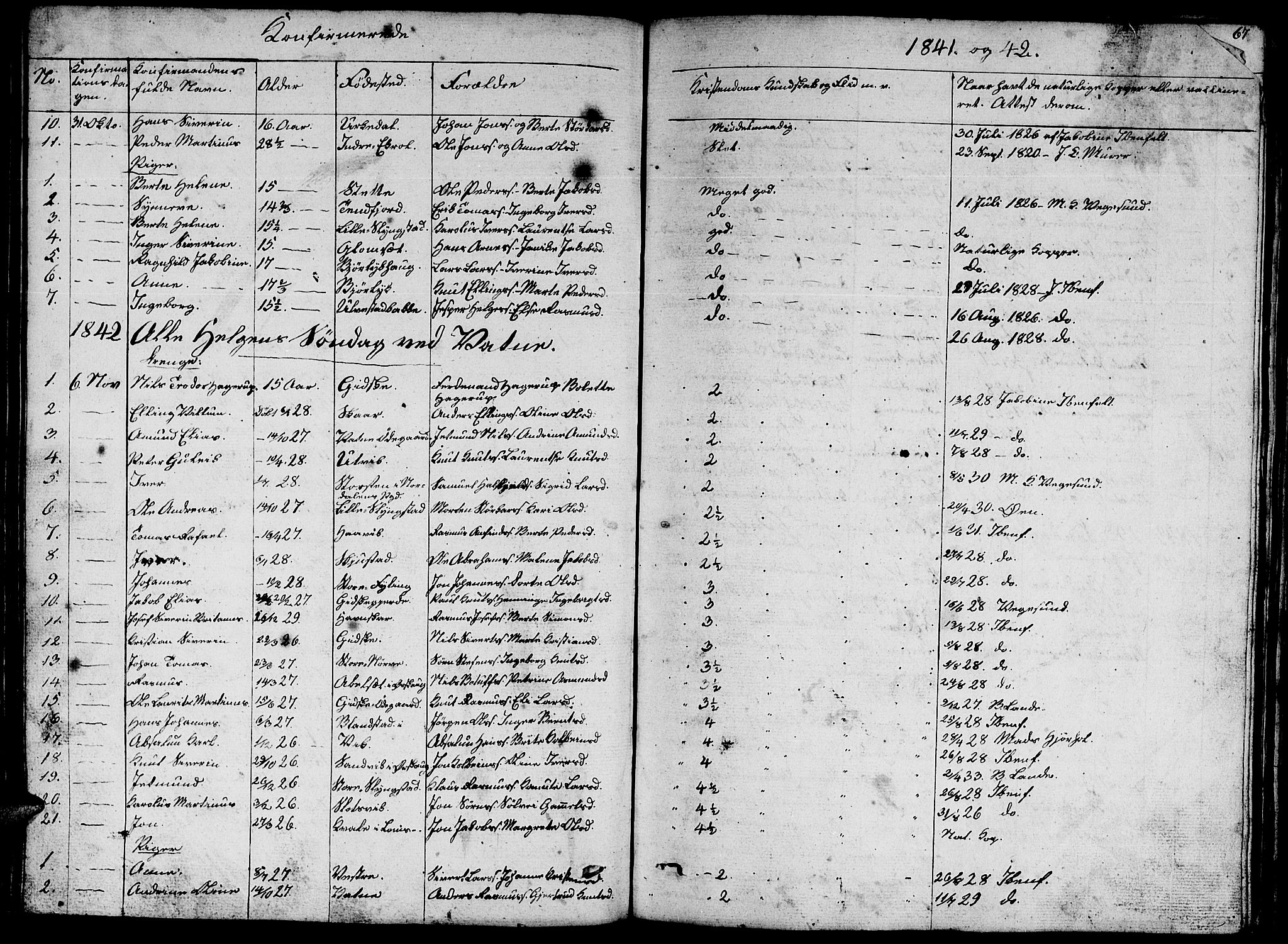 Ministerialprotokoller, klokkerbøker og fødselsregistre - Møre og Romsdal, AV/SAT-A-1454/524/L0362: Parish register (copy) no. 524C03, 1840-1854, p. 67