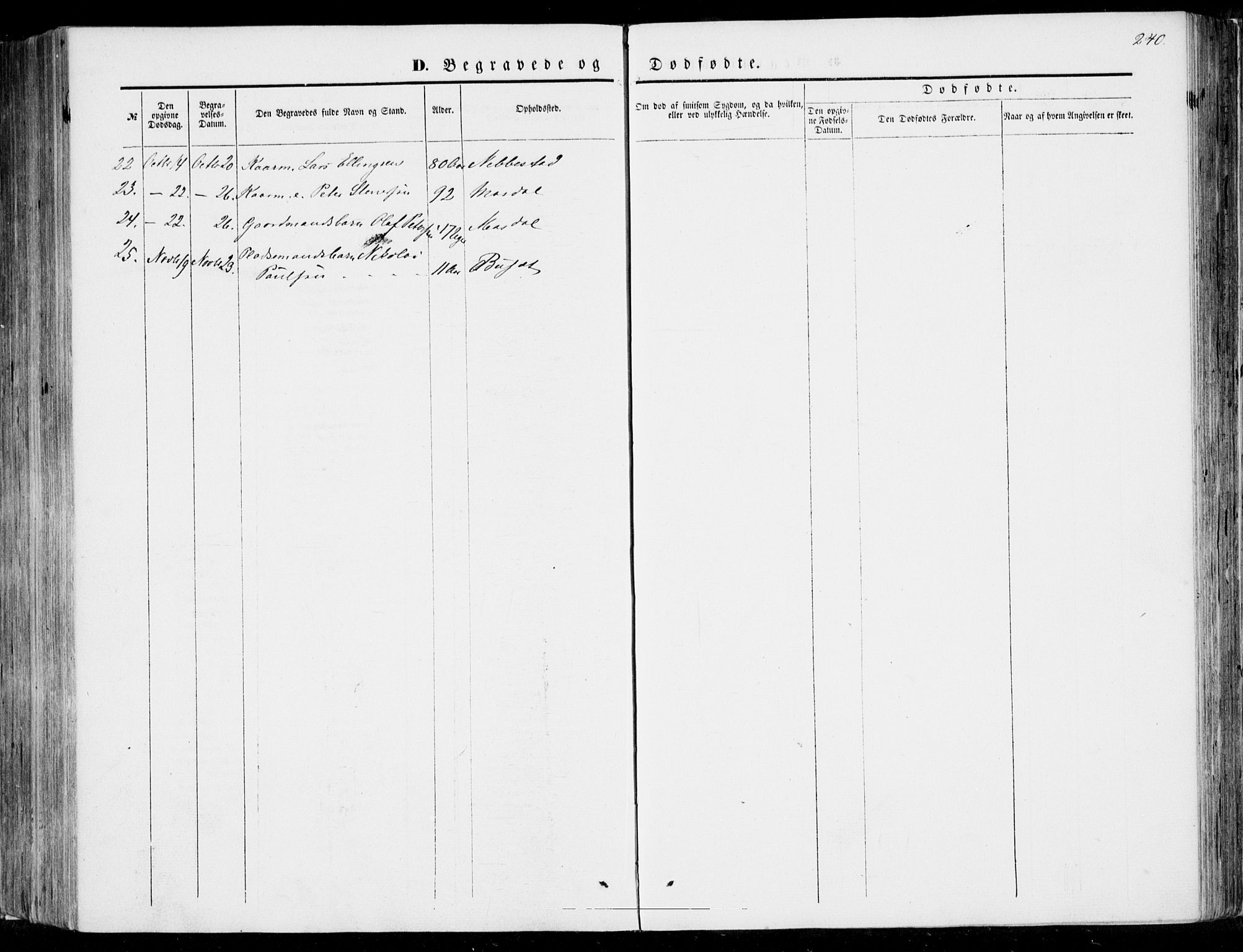 Ministerialprotokoller, klokkerbøker og fødselsregistre - Møre og Romsdal, AV/SAT-A-1454/510/L0121: Parish register (official) no. 510A01, 1848-1877, p. 240