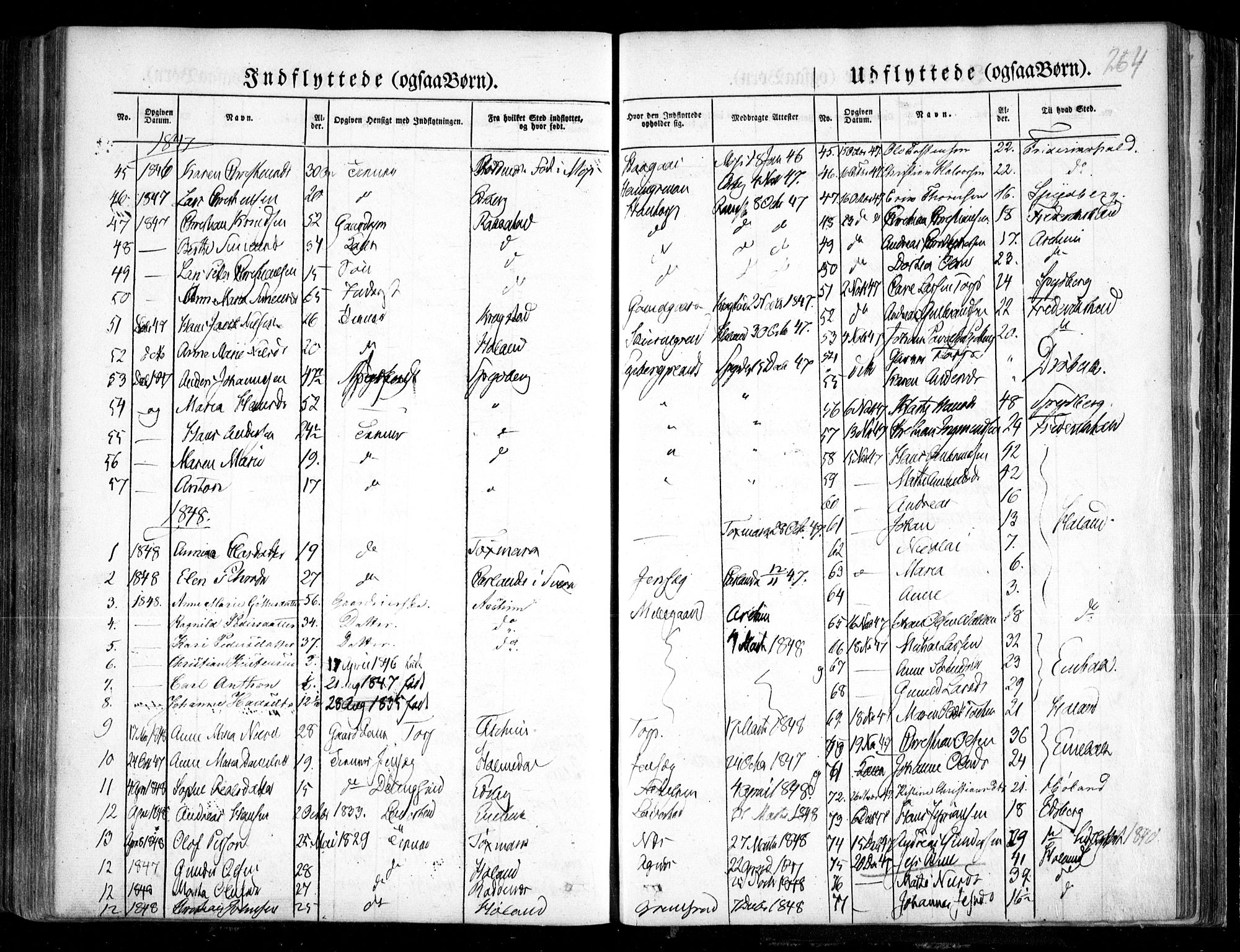 Trøgstad prestekontor Kirkebøker, SAO/A-10925/F/Fa/L0007: Parish register (official) no. I 7, 1845-1854, p. 264