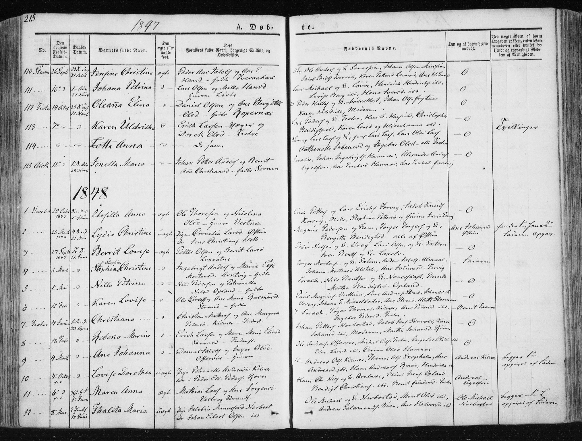 Ministerialprotokoller, klokkerbøker og fødselsregistre - Nordland, SAT/A-1459/830/L0446: Parish register (official) no. 830A10, 1831-1865, p. 215