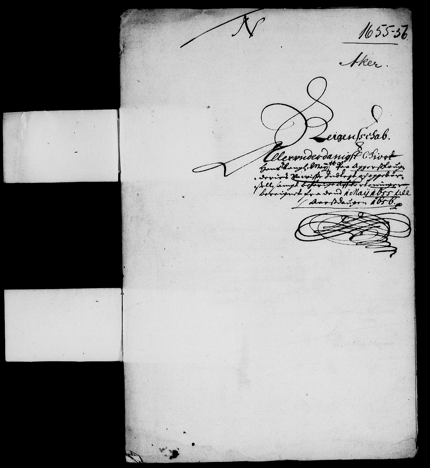 Rentekammeret inntil 1814, Reviderte regnskaper, Lensregnskaper, AV/RA-EA-5023/R/Rb/Rba/L0227: Akershus len, 1655-1656