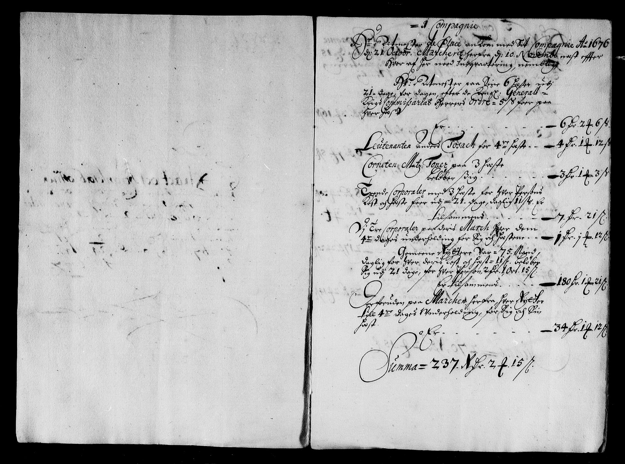 Rentekammeret inntil 1814, Reviderte regnskaper, Stiftamtstueregnskaper, Landkommissariatet på Akershus og Akershus stiftamt, AV/RA-EA-5869/R/Rb/L0140: Akershus stiftamt, 1675-1677