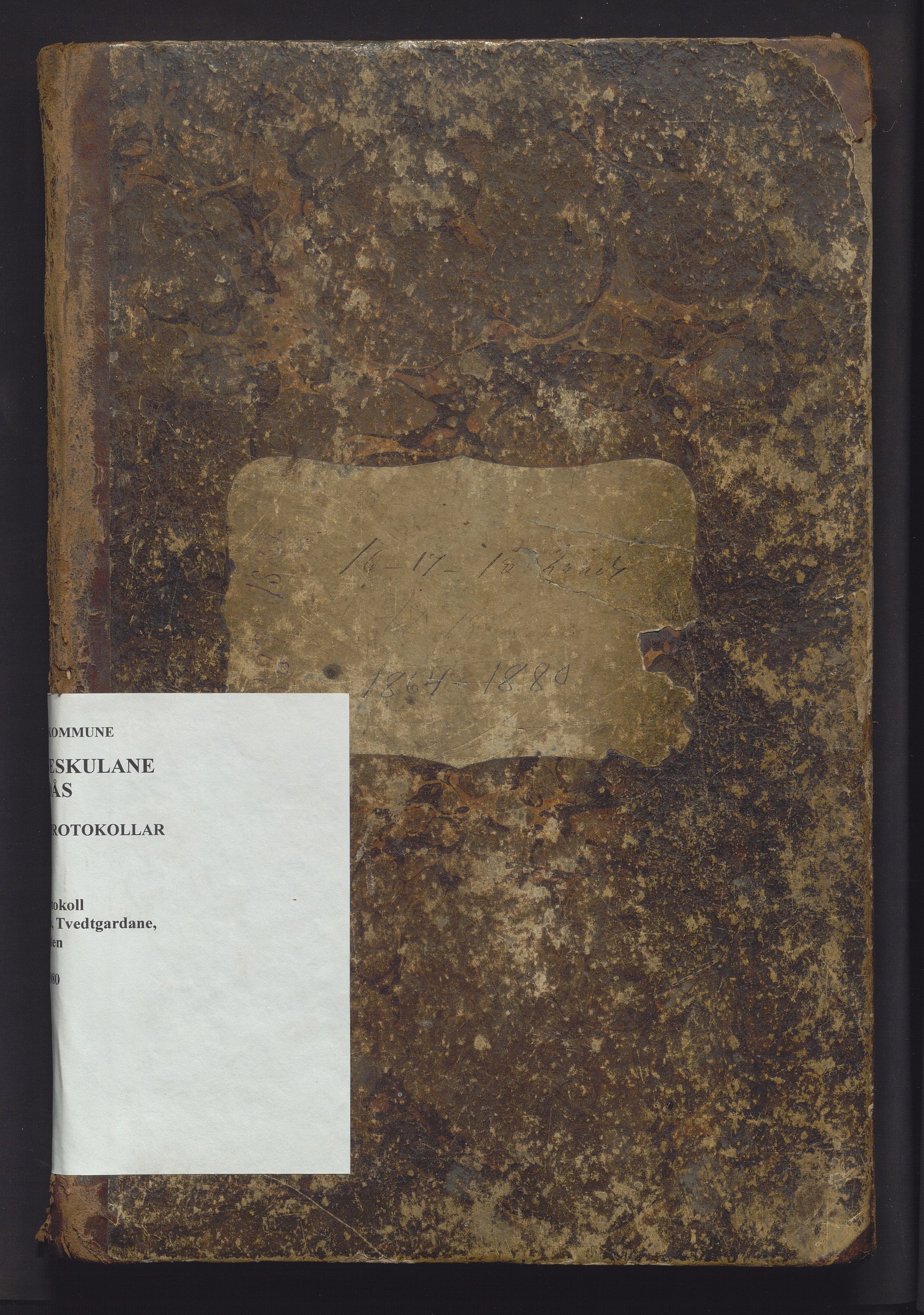 Lindås kommune. Barneskulane, IKAH/1263-231/F/Fa/L0007: Skuleprotokoll for Hindenes, Tvedtgardane og Haugsdalen krinsar, 1864-1880