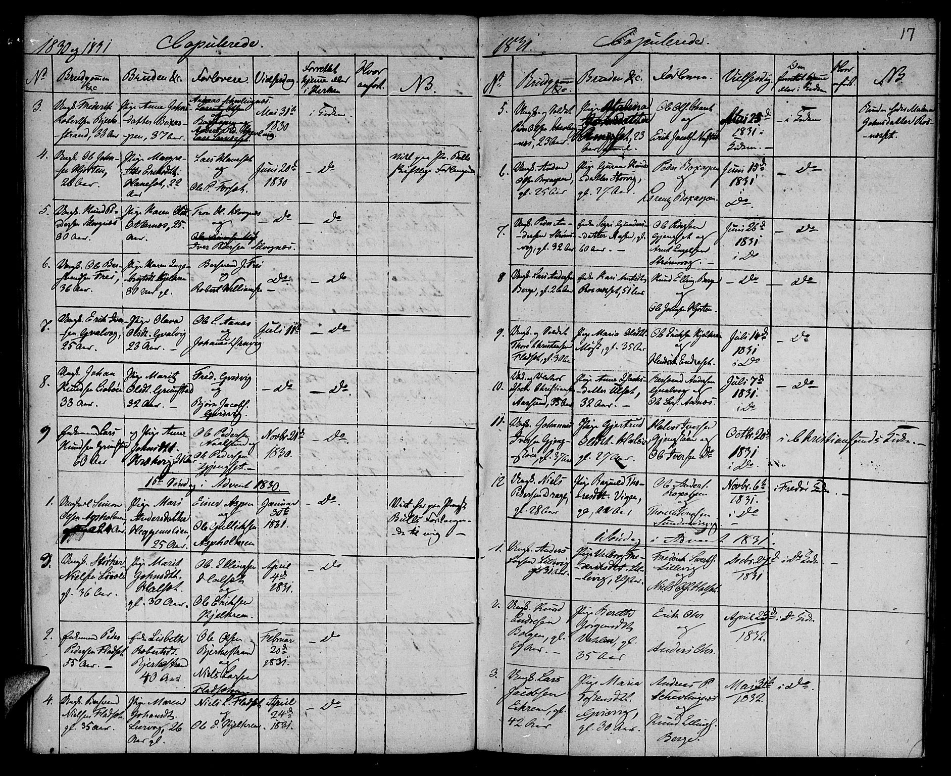 Ministerialprotokoller, klokkerbøker og fødselsregistre - Møre og Romsdal, AV/SAT-A-1454/573/L0872: Parish register (official) no. 573A02, 1828-1832, p. 17