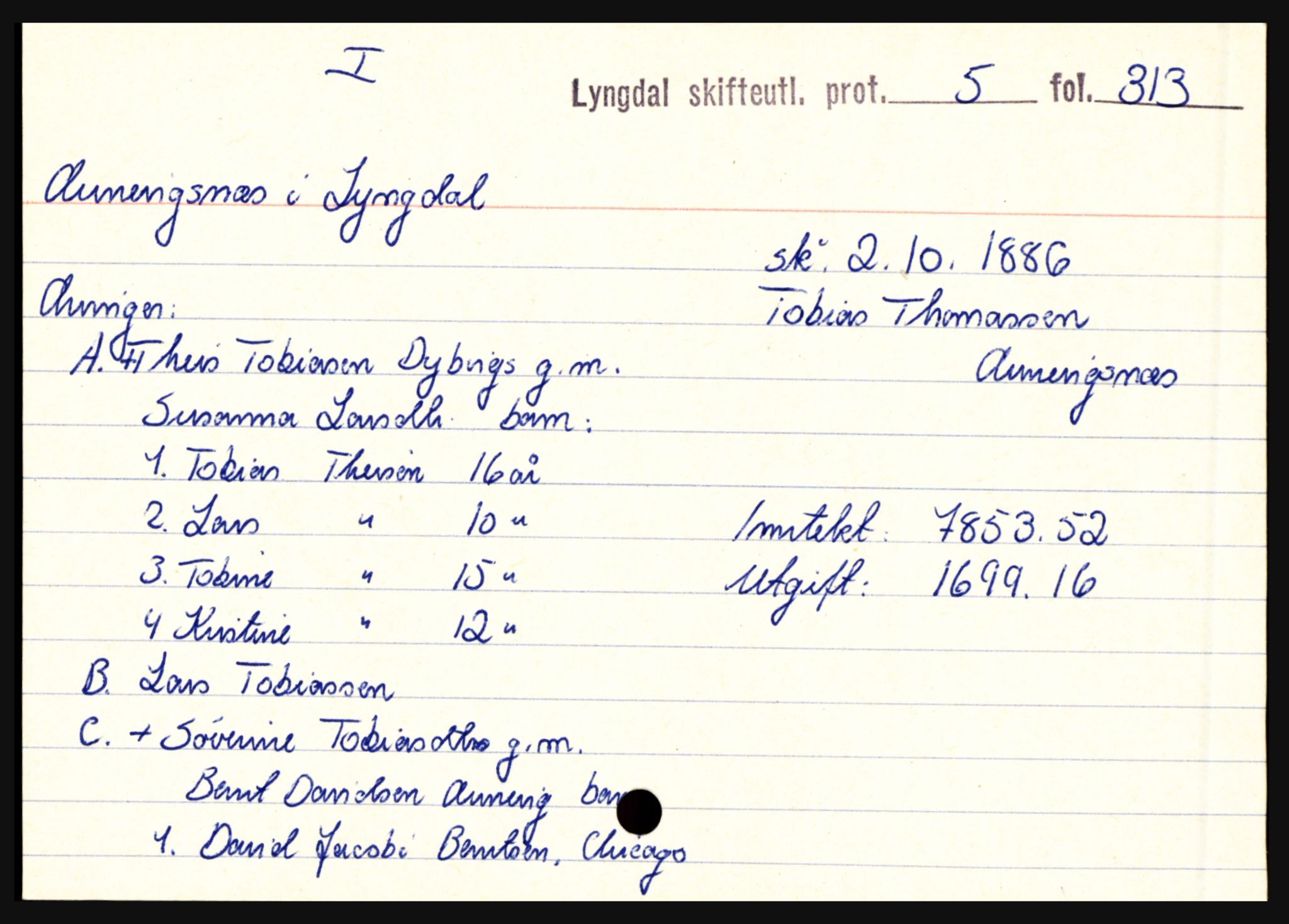 Lyngdal sorenskriveri, AV/SAK-1221-0004/H, p. 157