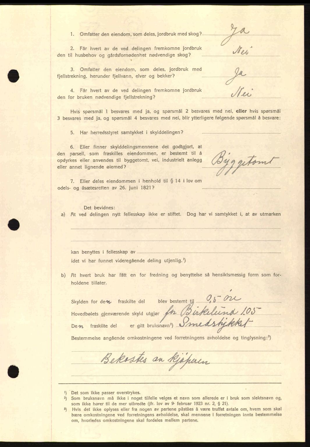 Romsdal sorenskriveri, AV/SAT-A-4149/1/2/2C: Mortgage book no. A12, 1942-1942, Diary no: : 1073/1942