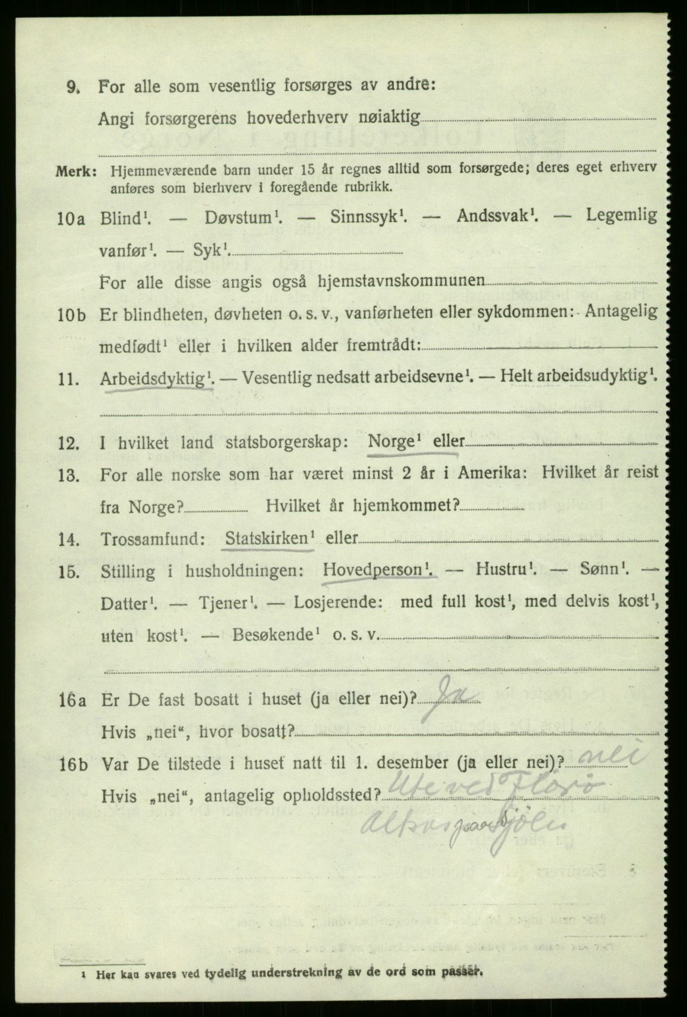 SAB, 1920 census for Fana, 1920, p. 13602