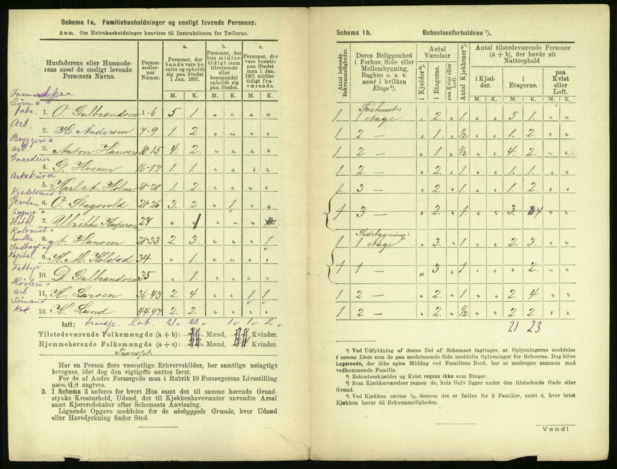 RA, 1891 census for 0301 Kristiania, 1891, p. 164492