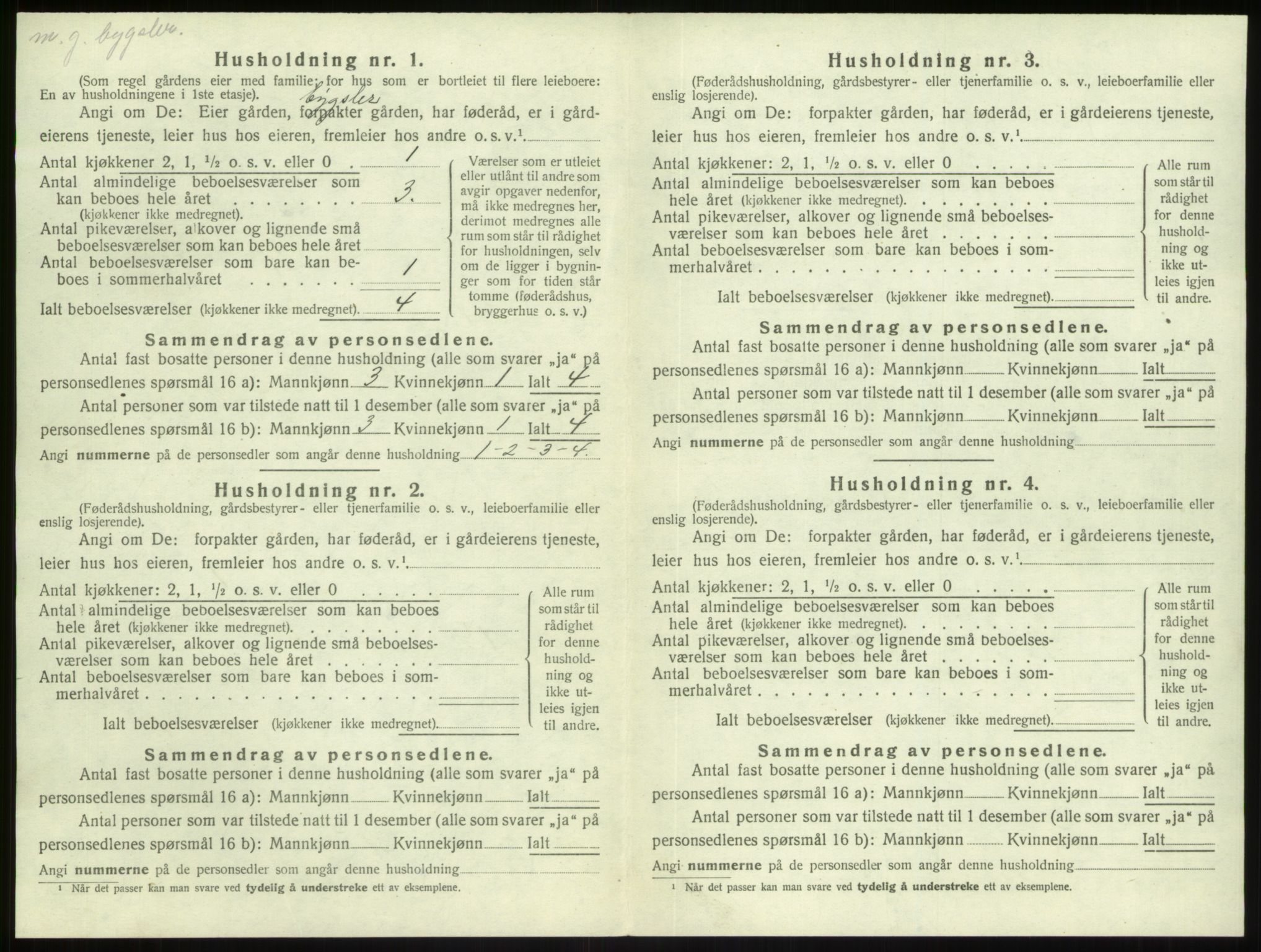 SAB, 1920 census for Gulen, 1920, p. 896