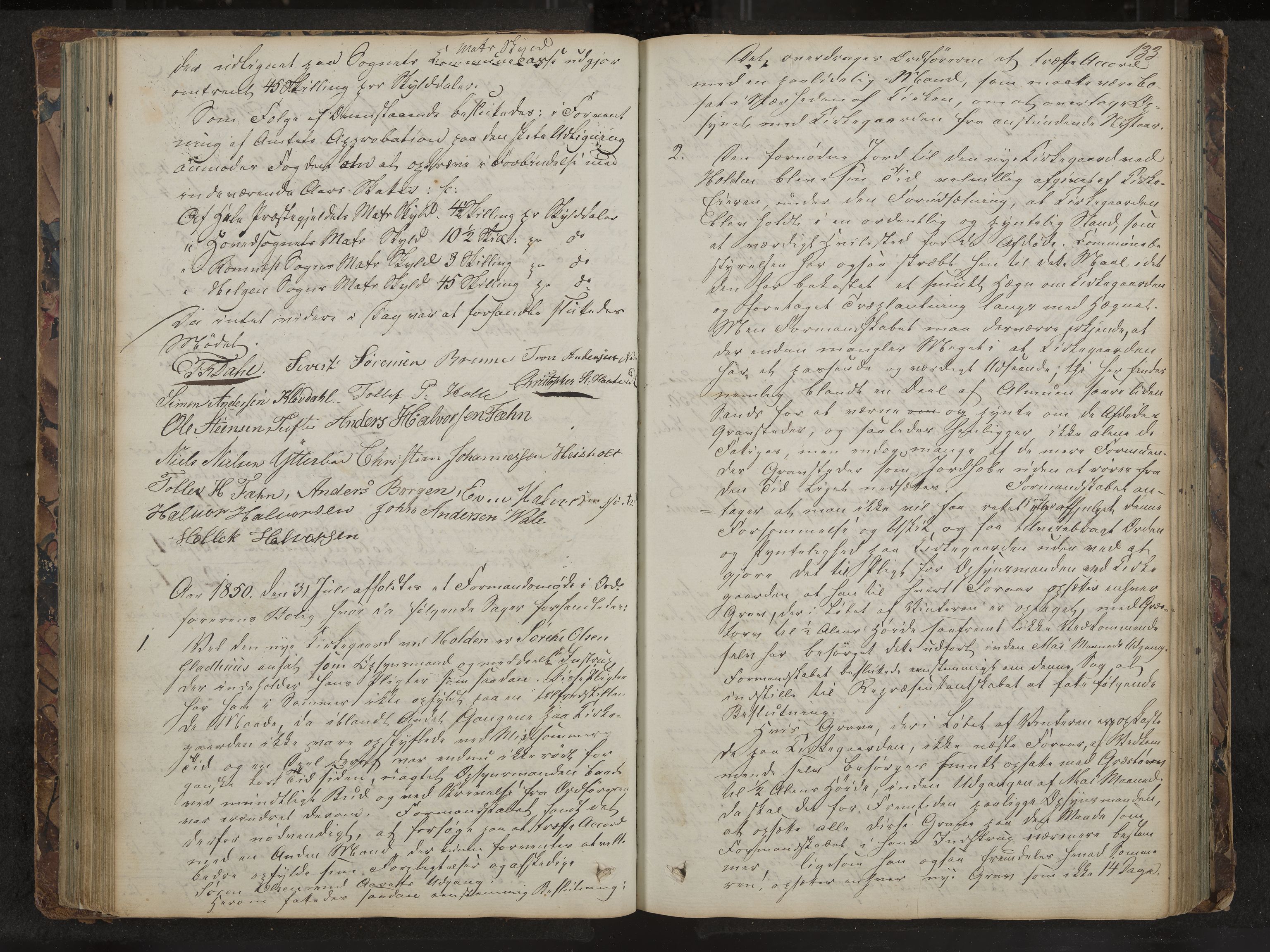 Holla formannskap og sentraladministrasjon, IKAK/0819021-1/A/L0001: Møtebok, 1837-1864, p. 133