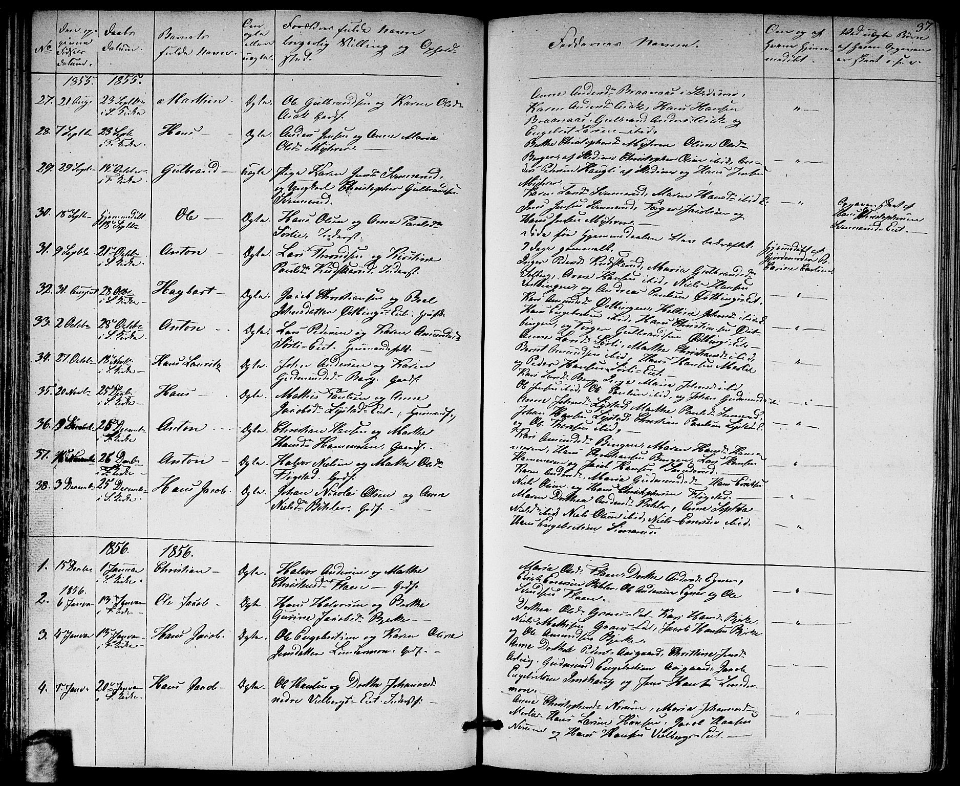 Sørum prestekontor Kirkebøker, AV/SAO-A-10303/G/Ga/L0003: Parish register (copy) no. I 3, 1846-1863, p. 37