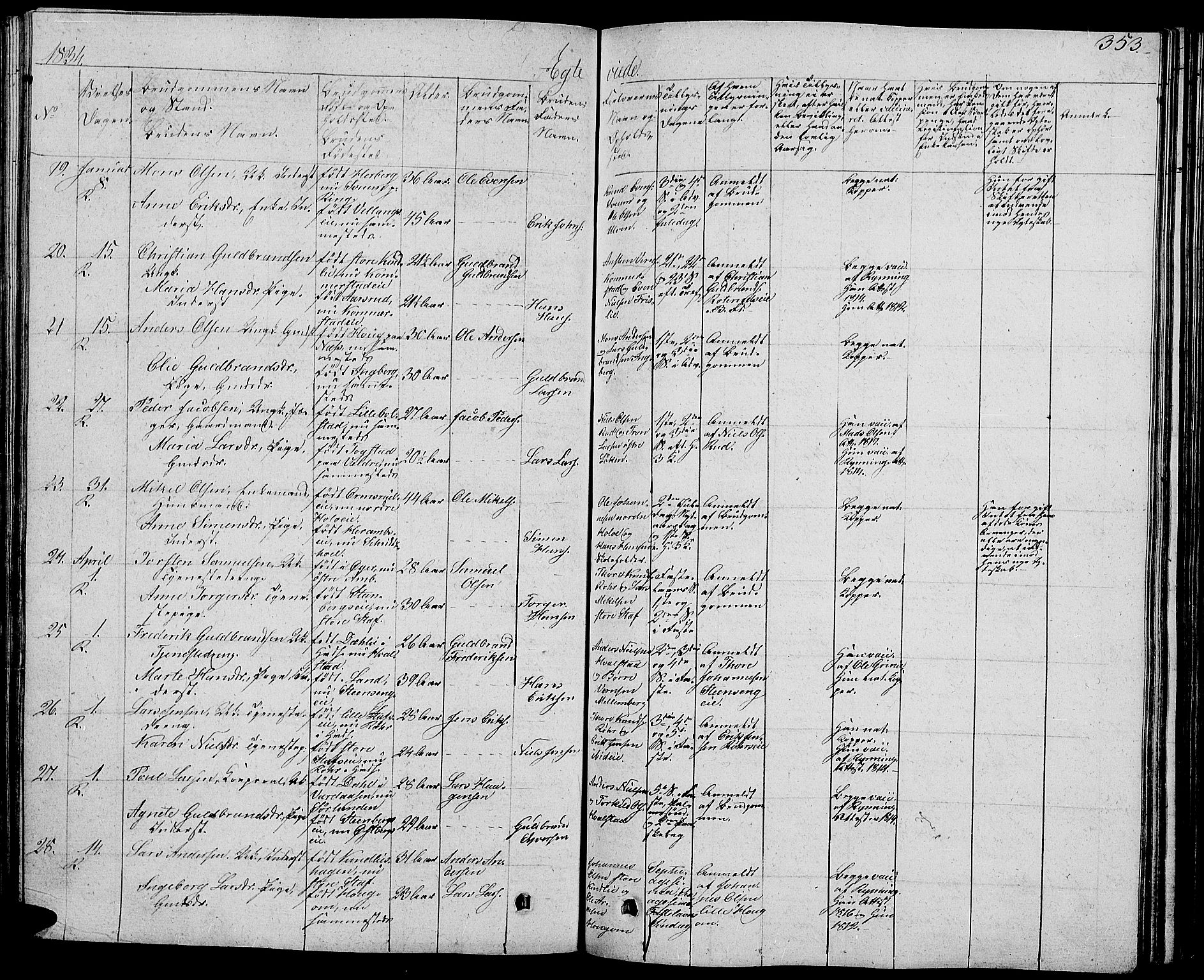 Ringsaker prestekontor, SAH/PREST-014/L/La/L0004: Parish register (copy) no. 4, 1827-1838, p. 353
