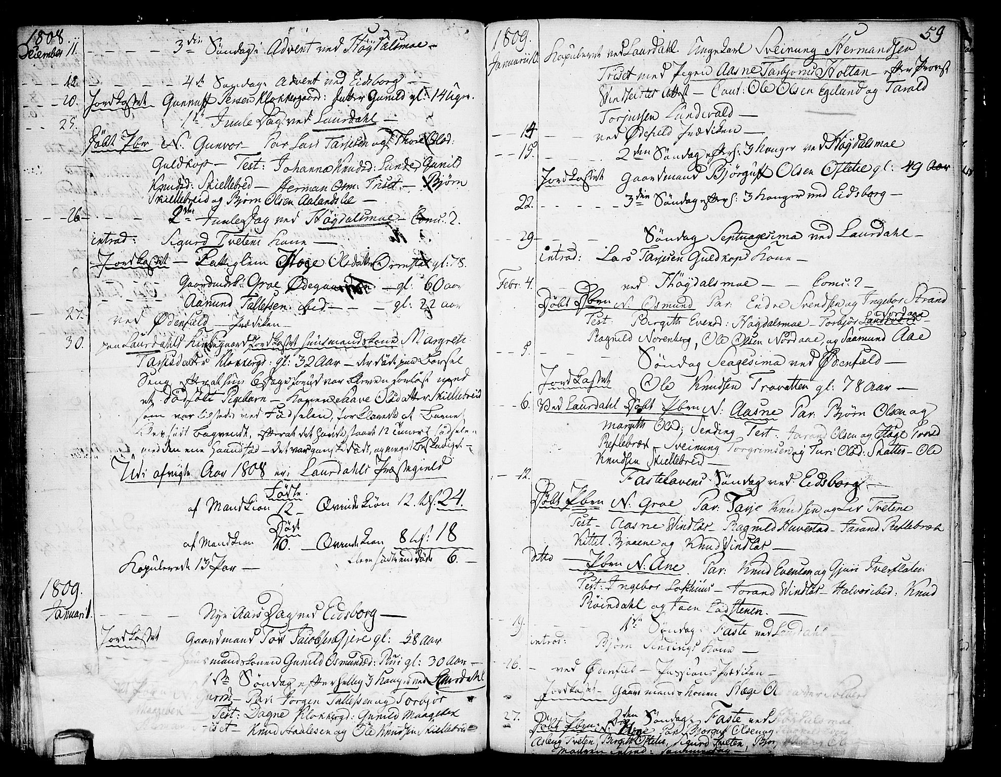 Lårdal kirkebøker, SAKO/A-284/F/Fa/L0004: Parish register (official) no. I 4, 1790-1814, p. 59