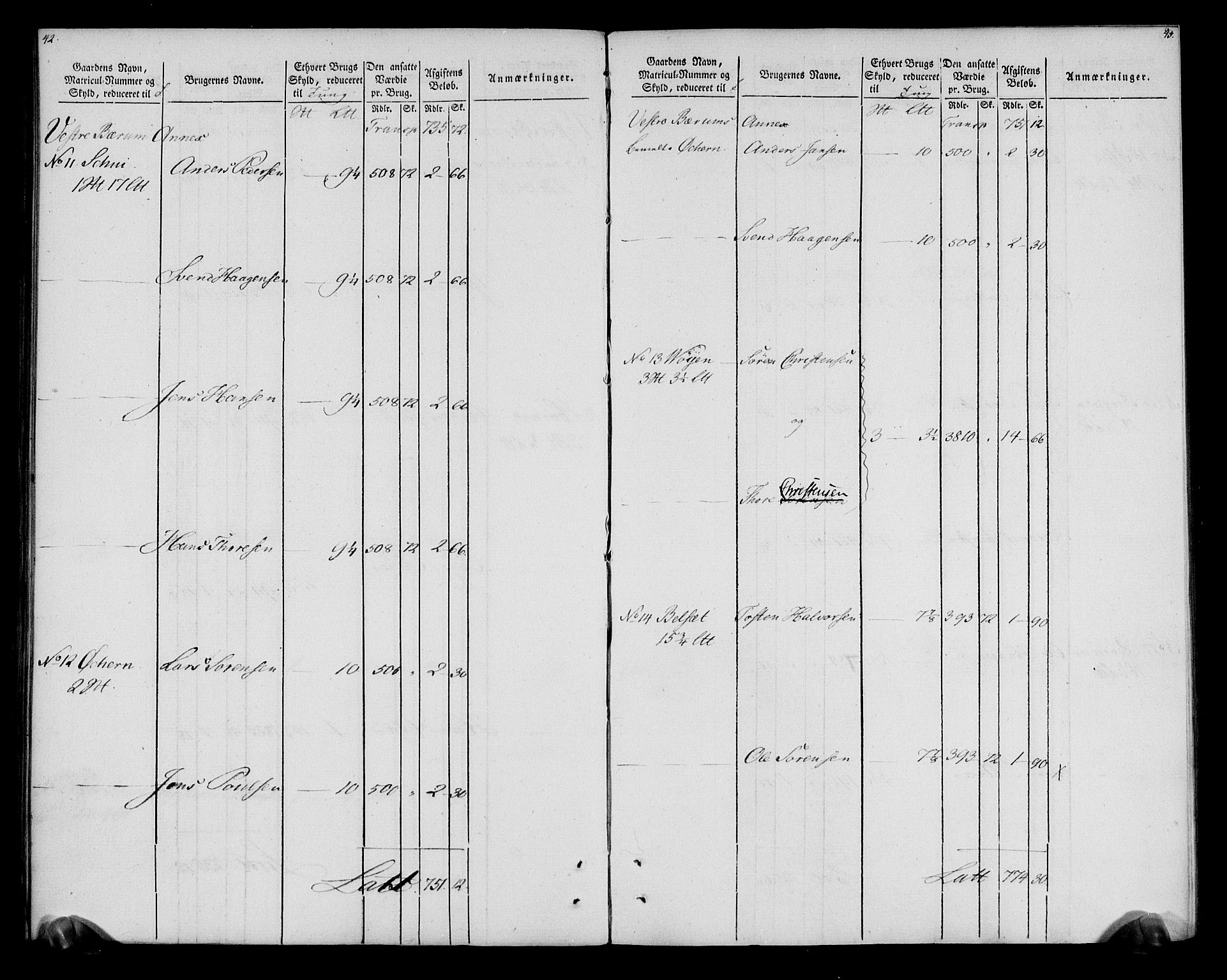 Rentekammeret inntil 1814, Realistisk ordnet avdeling, AV/RA-EA-4070/N/Ne/Nea/L0012: Aker fogderi. Oppebørselsregister, 1803-1804, p. 24