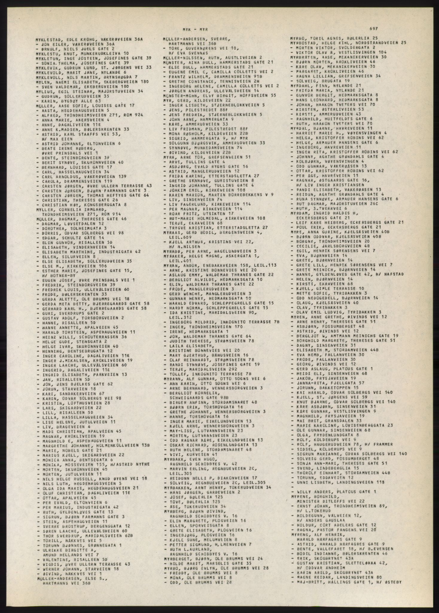 Kristiania/Oslo adressebok, PUBL/-, 1980-1981, p. 697