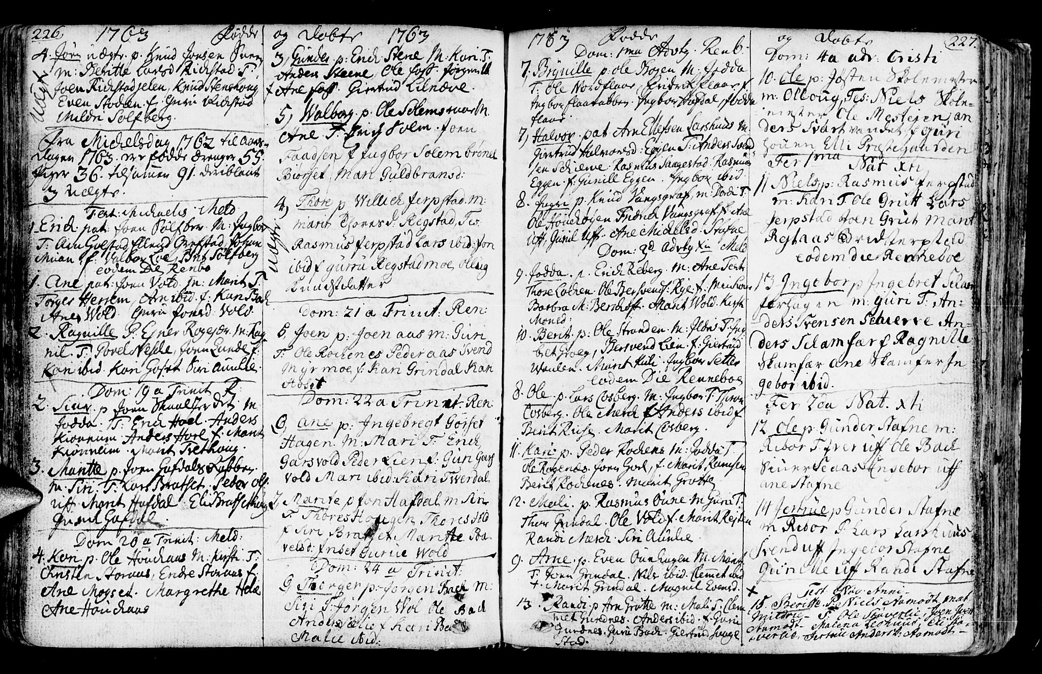 Ministerialprotokoller, klokkerbøker og fødselsregistre - Sør-Trøndelag, SAT/A-1456/672/L0851: Parish register (official) no. 672A04, 1751-1775, p. 226-227
