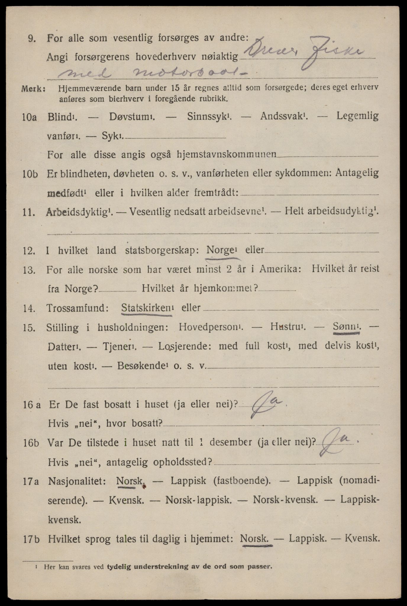 SAT, 1920 census for Buksnes, 1920, p. 5972