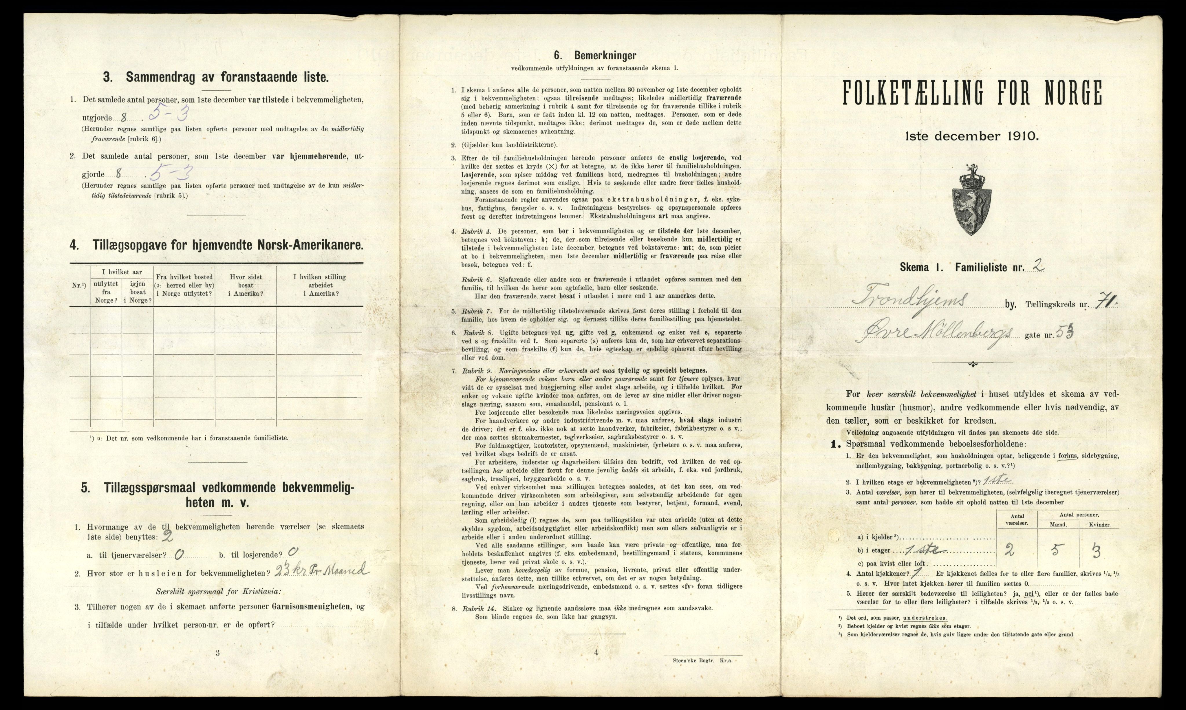 RA, 1910 census for Trondheim, 1910, p. 20917