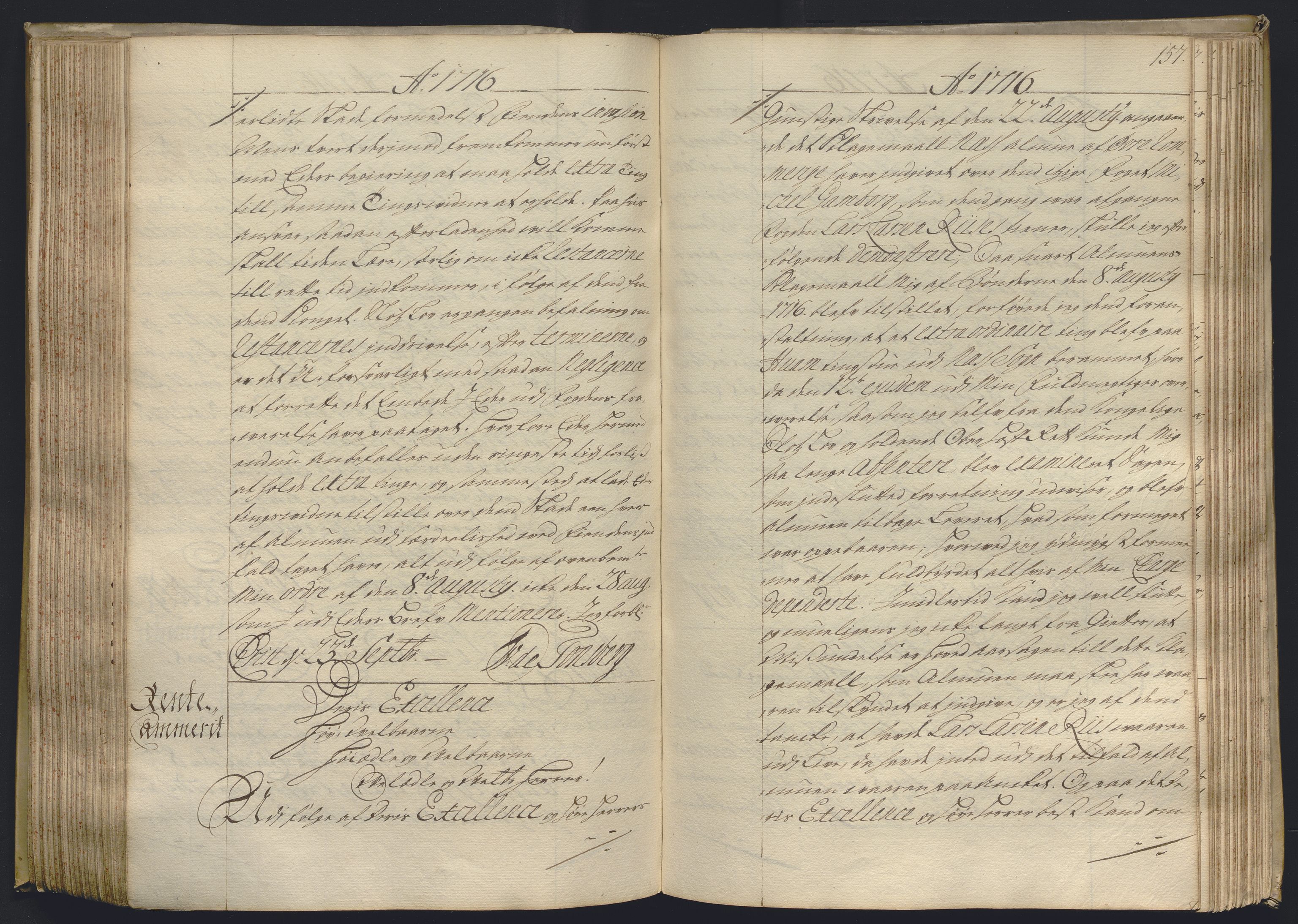 Kristiania stiftamt, AV/SAO-A-10386/B/Ba/L0004: Kopibok, 1715-1717, p. 156b-157a