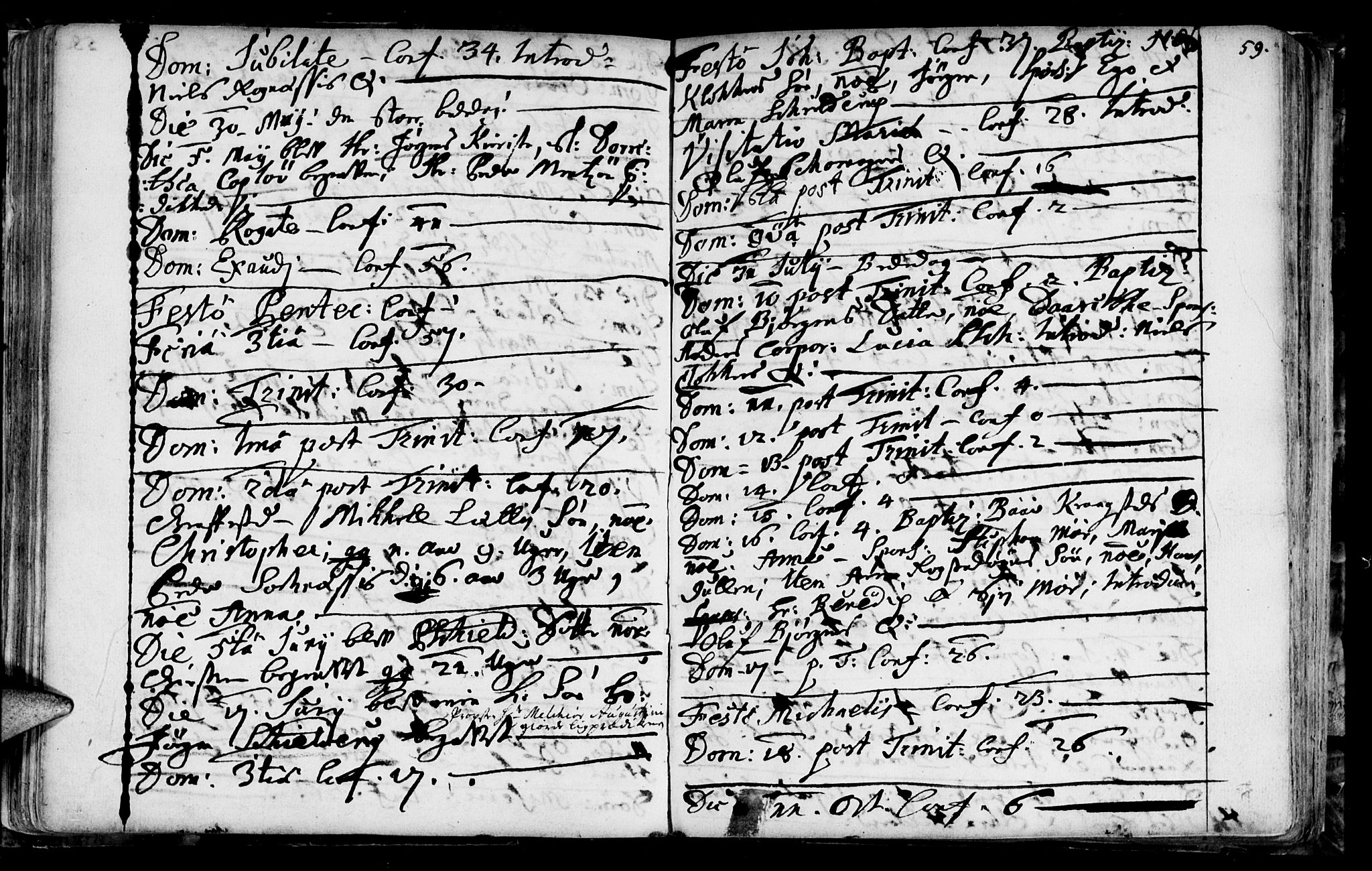 Ministerialprotokoller, klokkerbøker og fødselsregistre - Sør-Trøndelag, SAT/A-1456/687/L0990: Parish register (official) no. 687A01, 1690-1746, p. 59