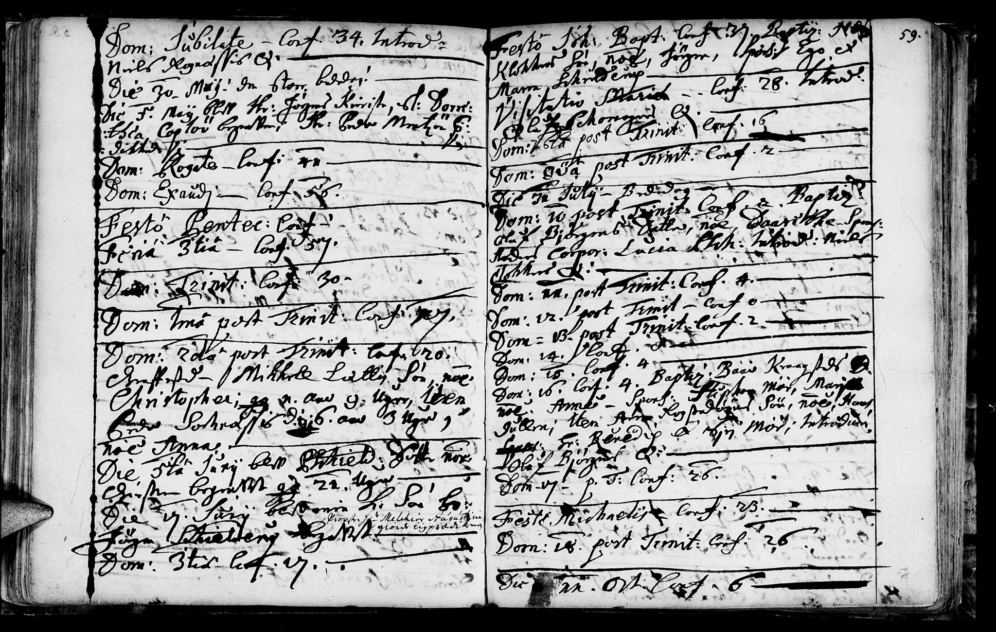 Ministerialprotokoller, klokkerbøker og fødselsregistre - Sør-Trøndelag, AV/SAT-A-1456/687/L0990: Parish register (official) no. 687A01, 1690-1746, p. 59