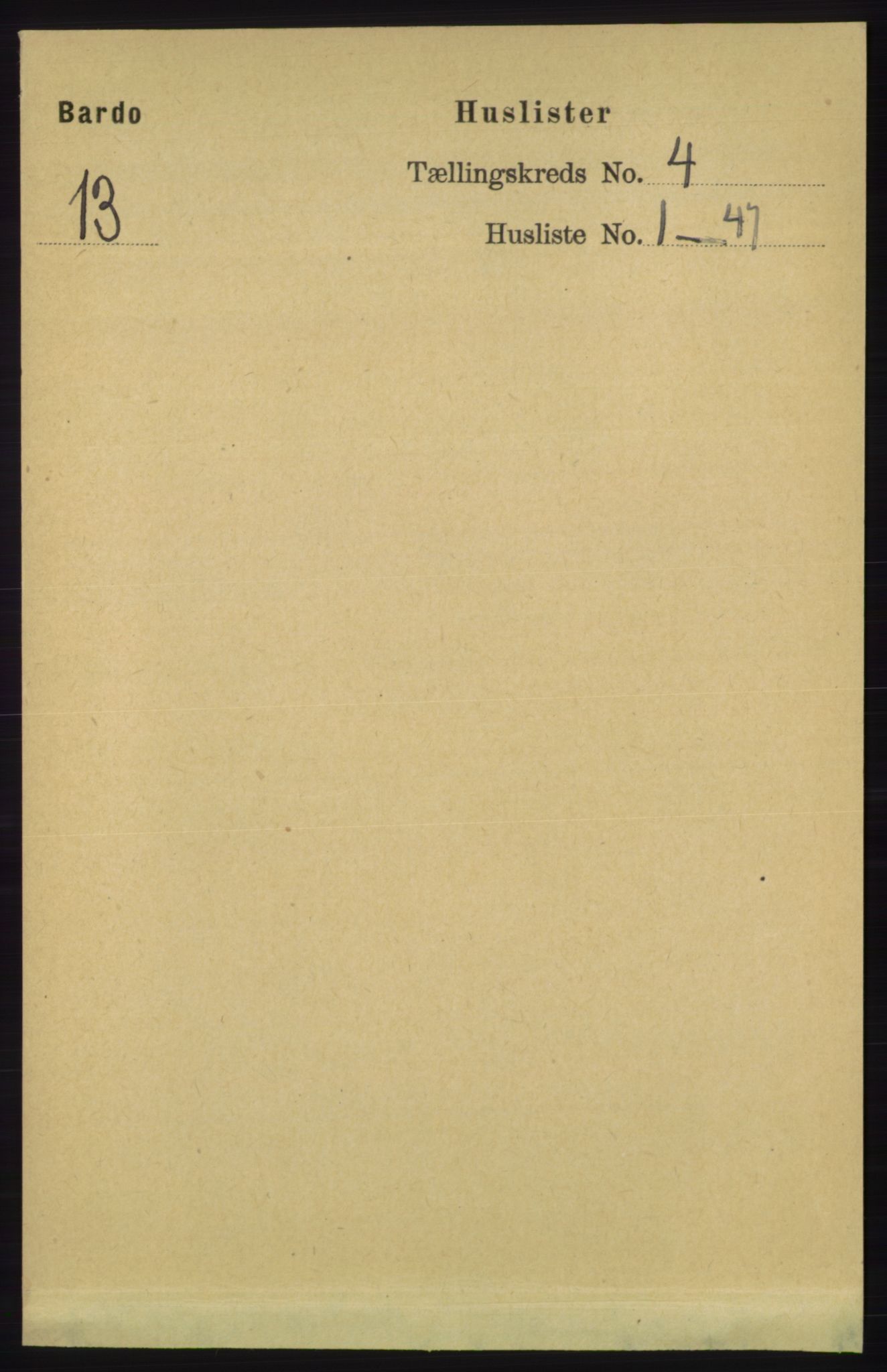 RA, 1891 census for 1922 Bardu, 1891, p. 1275