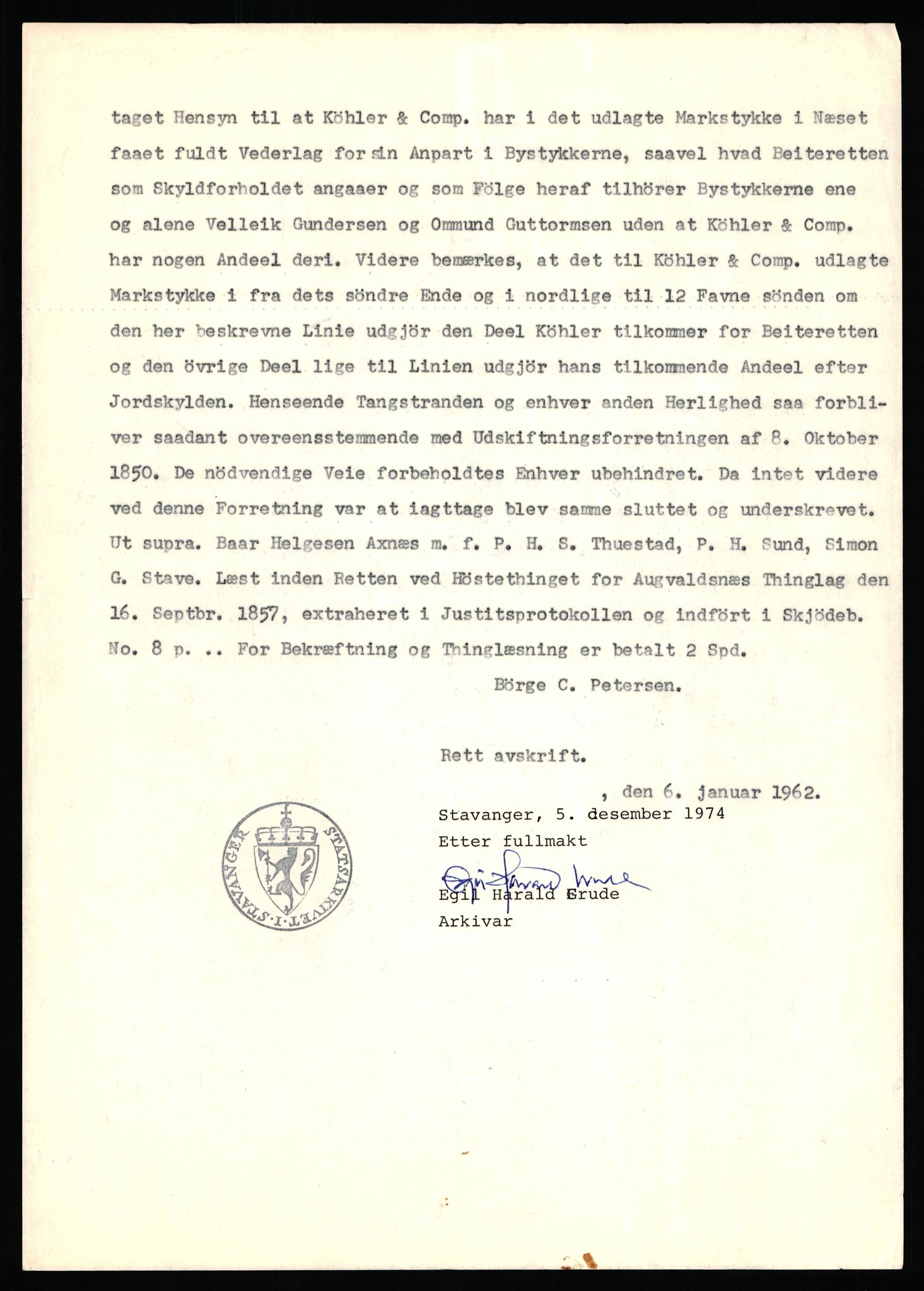 Statsarkivet i Stavanger, AV/SAST-A-101971/03/Y/Yj/L0005: Avskrifter sortert etter gårdsnavn: Austreim - Avinskei, 1750-1930, p. 31