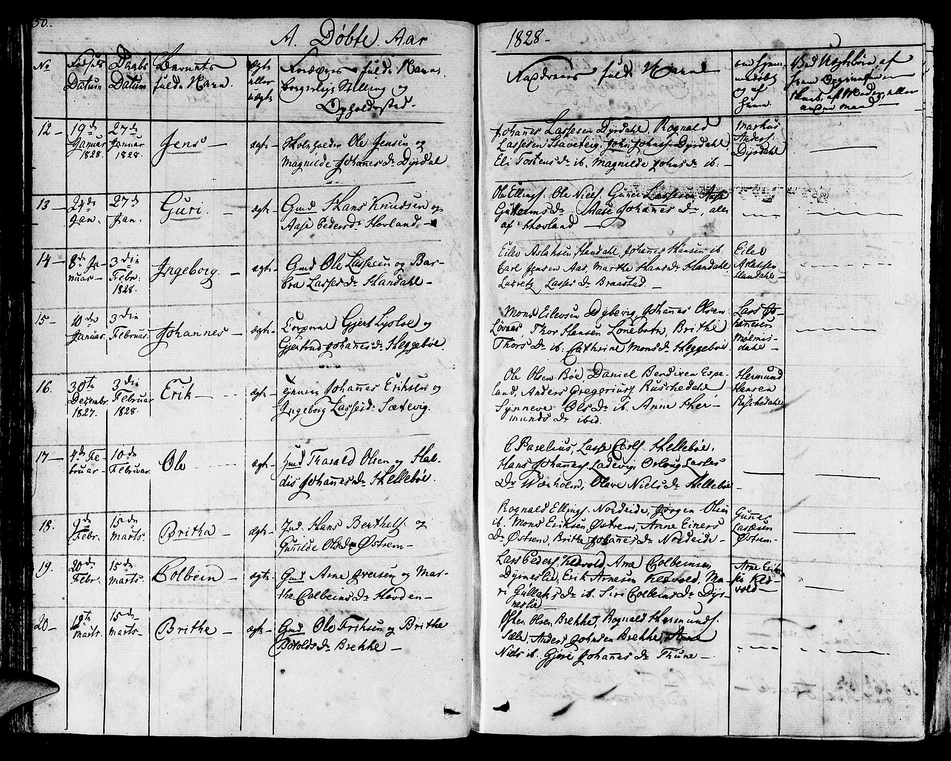 Lavik sokneprestembete, AV/SAB-A-80901: Parish register (official) no. A 2I, 1821-1842, p. 50