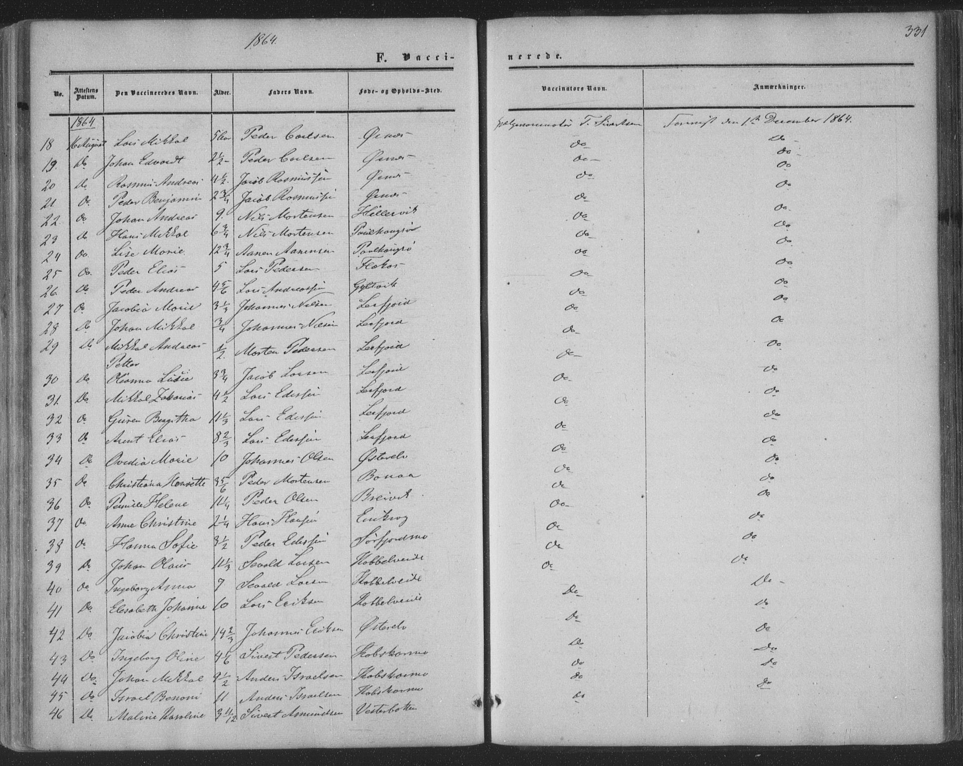 Ministerialprotokoller, klokkerbøker og fødselsregistre - Nordland, AV/SAT-A-1459/853/L0770: Parish register (official) no. 853A09, 1857-1870, p. 331