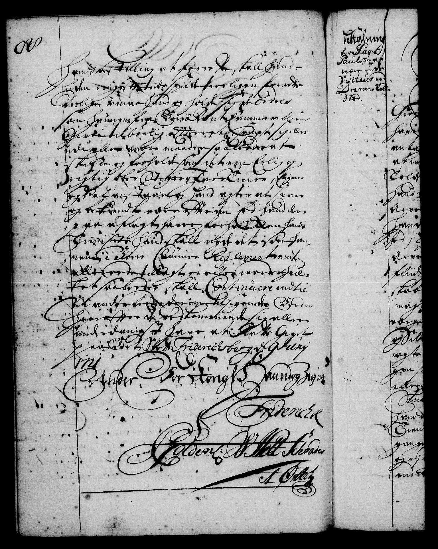 Rentekammeret, Kammerkanselliet, RA/EA-3111/G/Gg/Gge/L0001: Norsk bestallingsprotokoll med register (merket RK 53.25), 1720-1730, p. 88