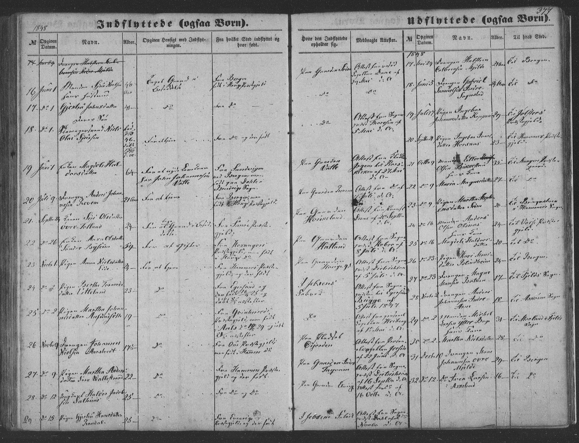 Haus sokneprestembete, SAB/A-75601/H/Haa: Parish register (official) no. A 16 II, 1848-1857, p. 377