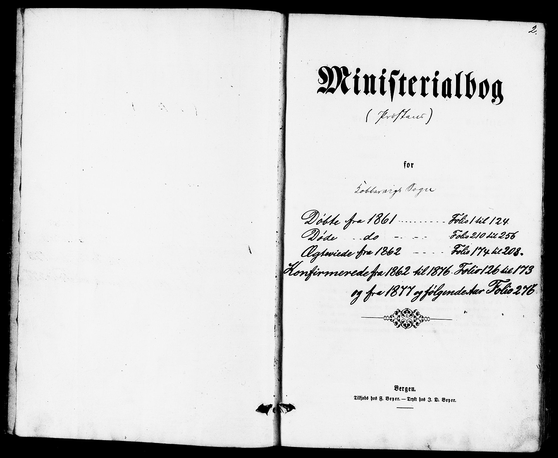 Avaldsnes sokneprestkontor, SAST/A -101851/H/Ha/Haa/L0011: Parish register (official) no. A 11, 1861-1880, p. 2