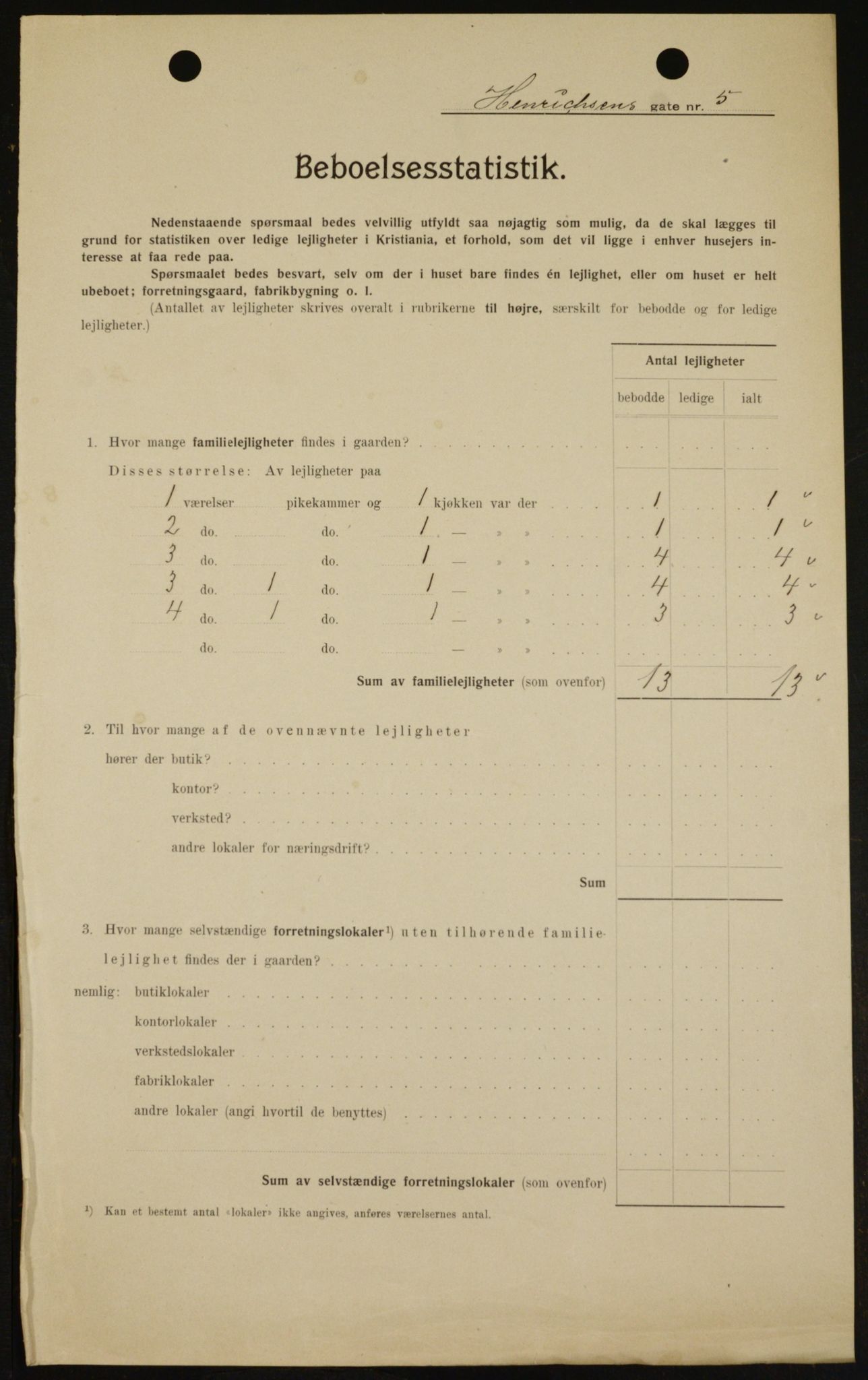 OBA, Municipal Census 1909 for Kristiania, 1909, p. 34972