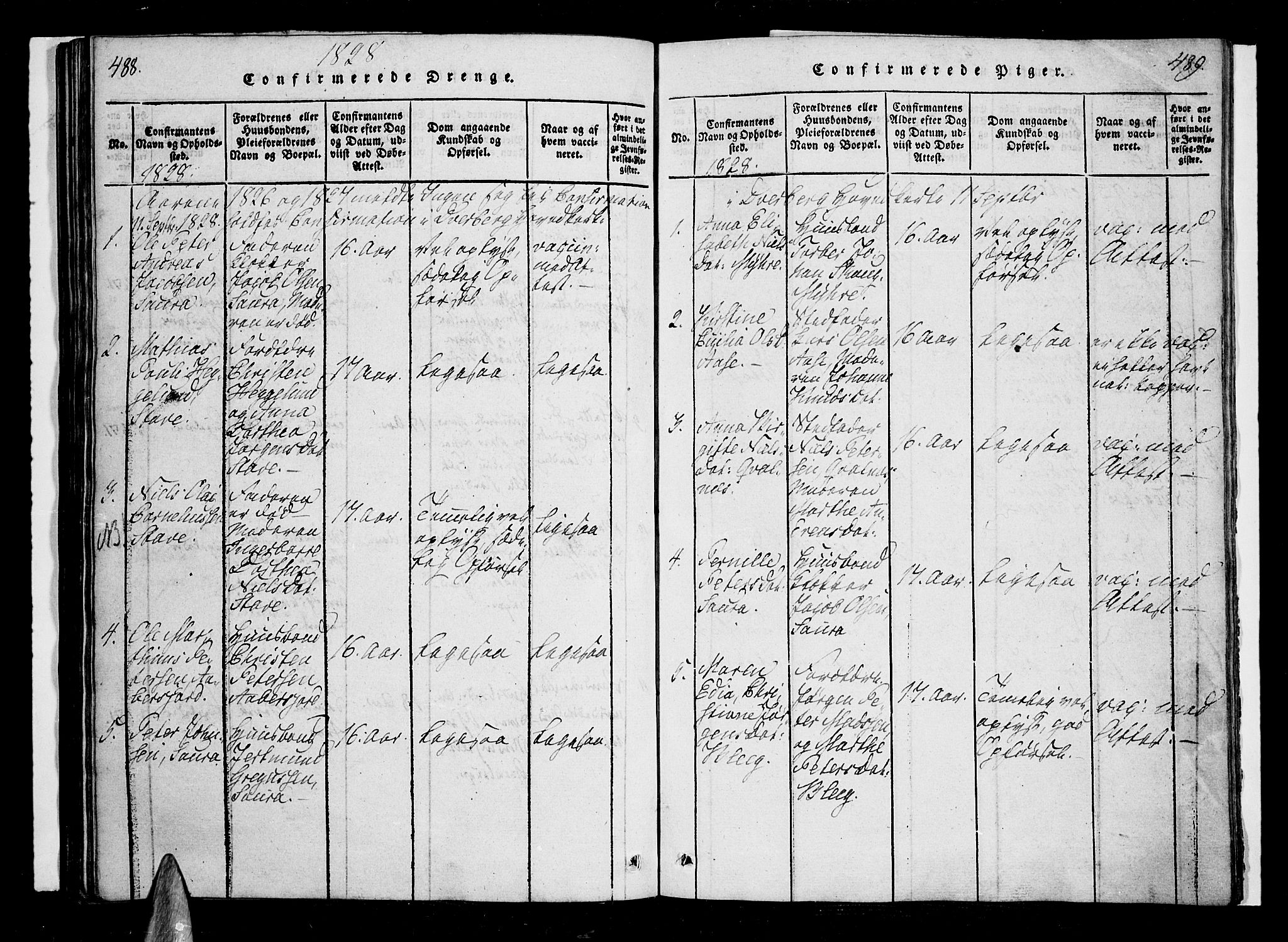 Ministerialprotokoller, klokkerbøker og fødselsregistre - Nordland, SAT/A-1459/897/L1395: Parish register (official) no. 897A03, 1820-1841, p. 488-489
