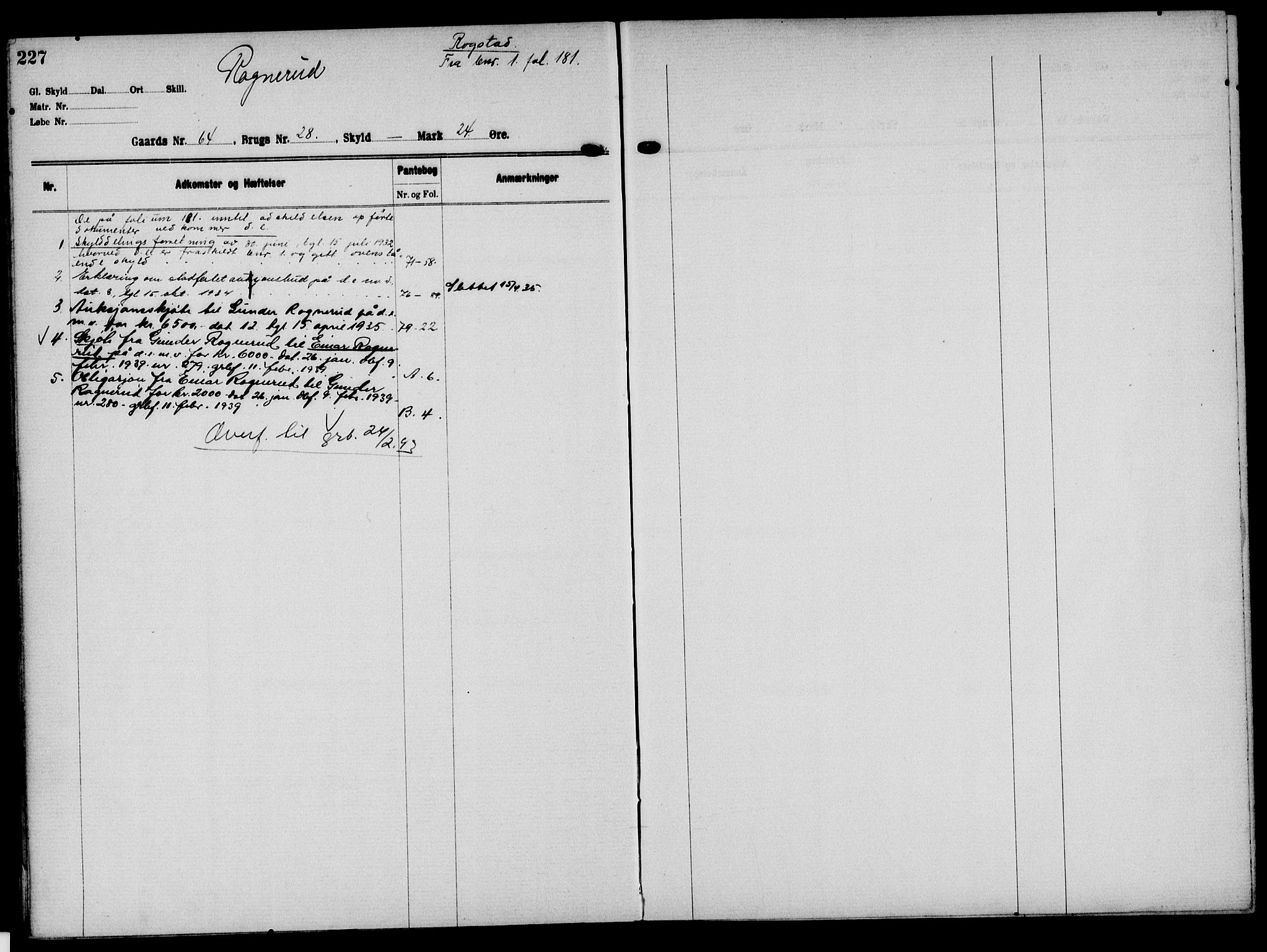 Solør tingrett, AV/SAH-TING-008/H/Ha/Hak/L0005: Mortgage register no. V, 1900-1935, p. 227