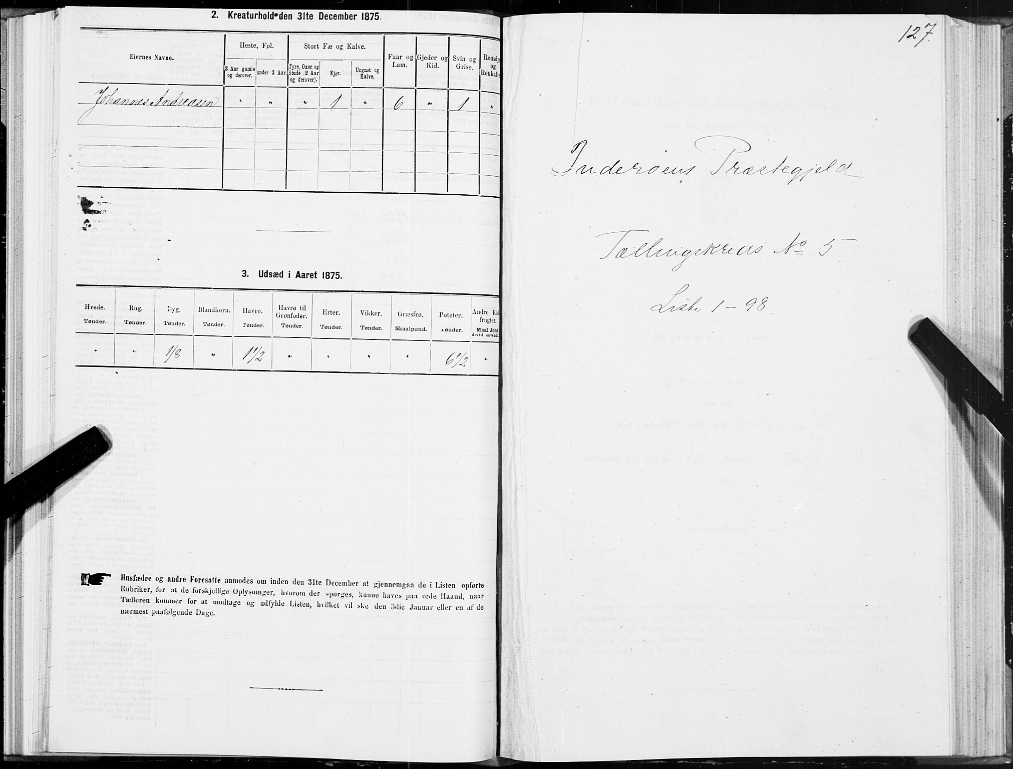 SAT, 1875 census for 1729P Inderøy, 1875, p. 3127