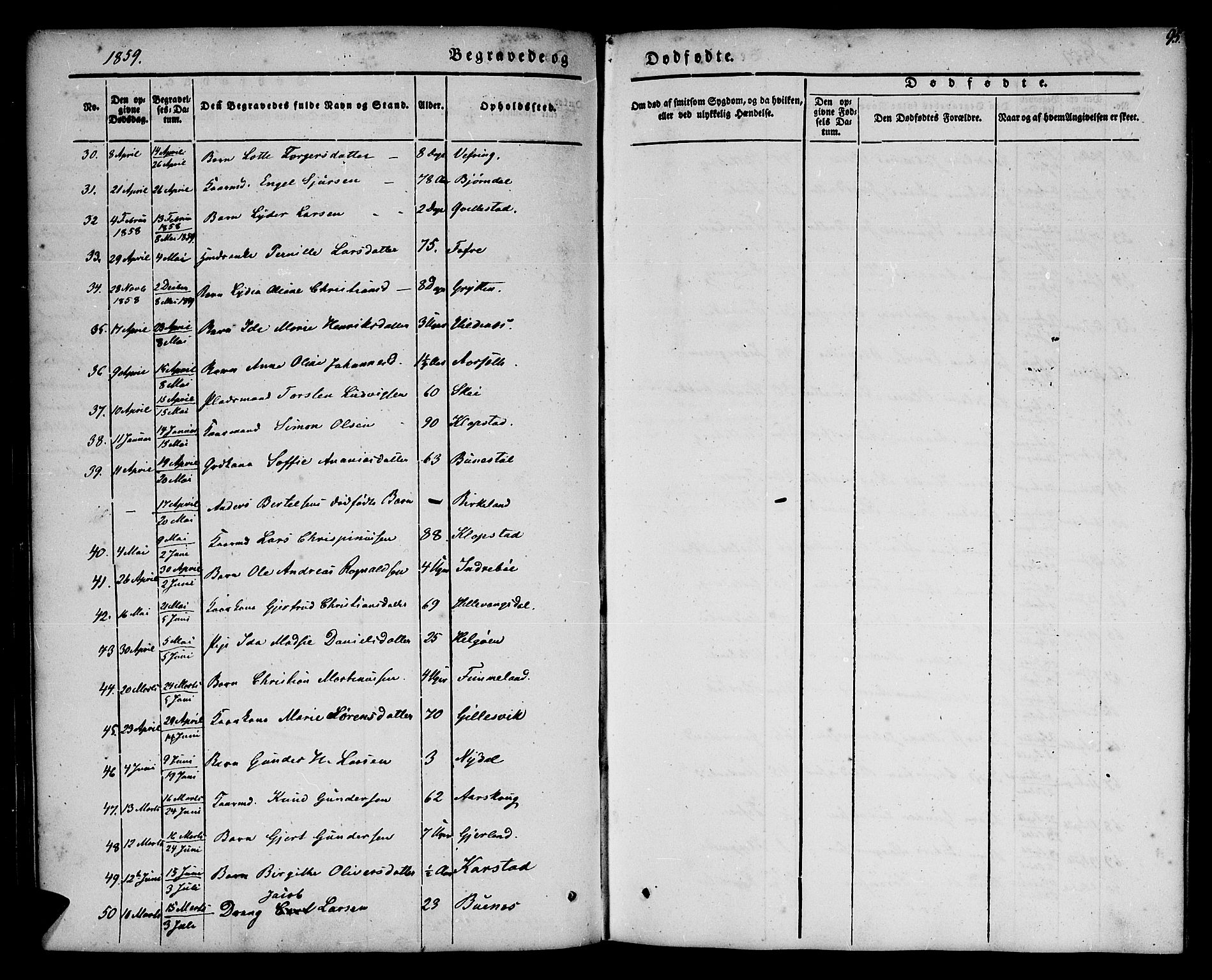 Førde sokneprestembete, AV/SAB-A-79901/H/Haa/Haaa/L0008: Parish register (official) no. A 8, 1843-1860, p. 95