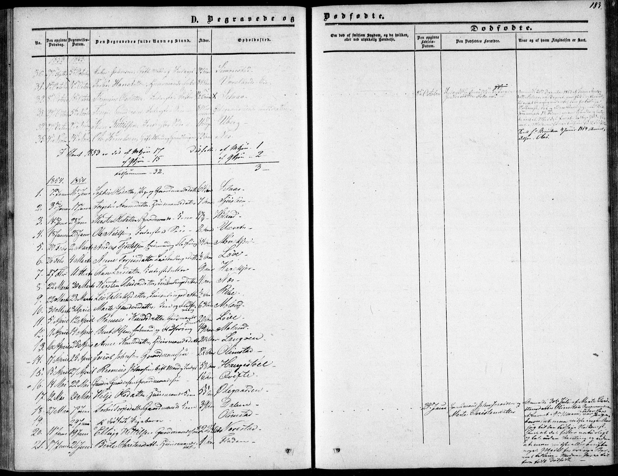 Gjerstad sokneprestkontor, SAK/1111-0014/F/Fa/Fab/L0003: Parish register (official) no. A 3, 1853-1878, p. 183