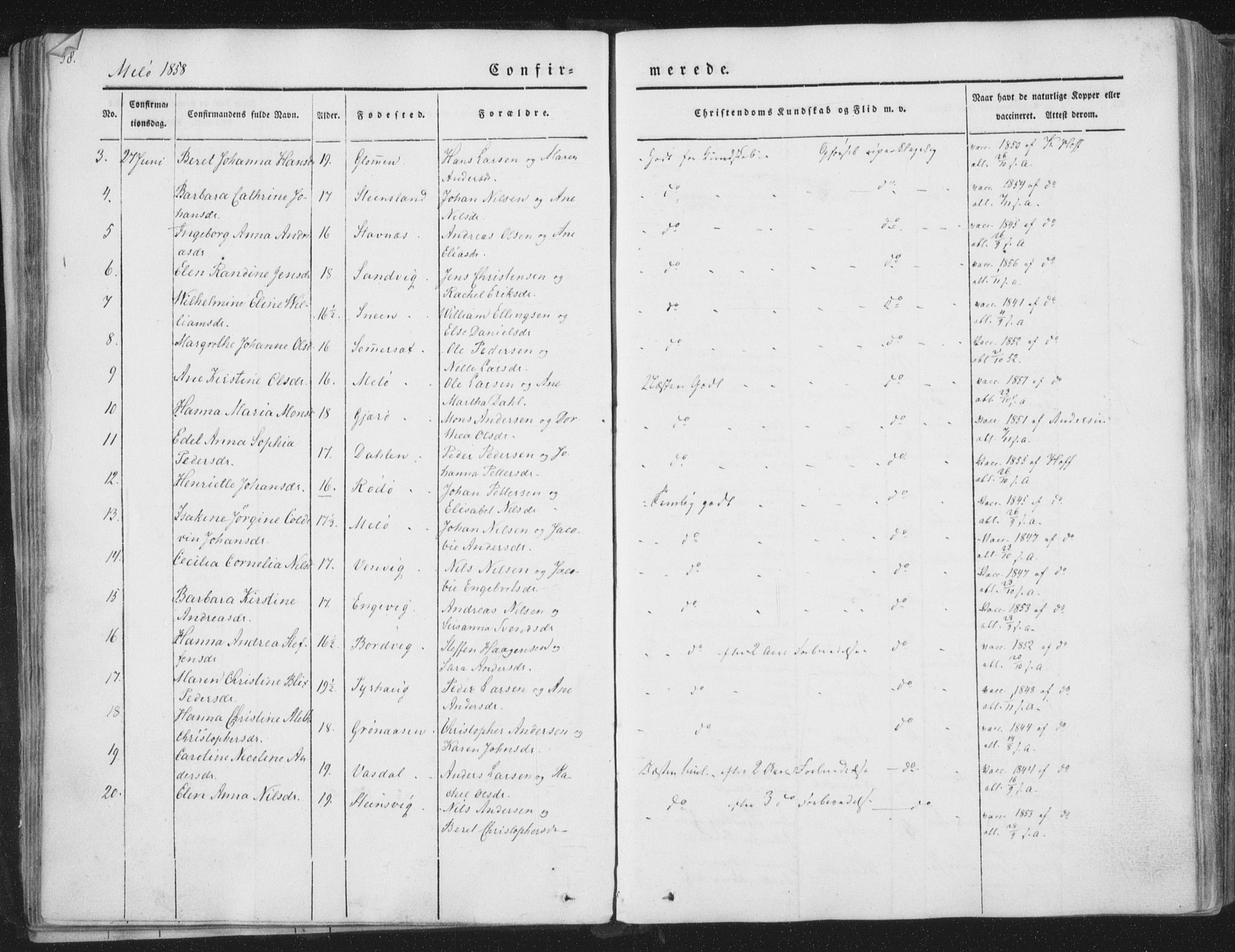 Ministerialprotokoller, klokkerbøker og fødselsregistre - Nordland, AV/SAT-A-1459/841/L0604: Parish register (official) no. 841A09 /2, 1845-1862, p. 58