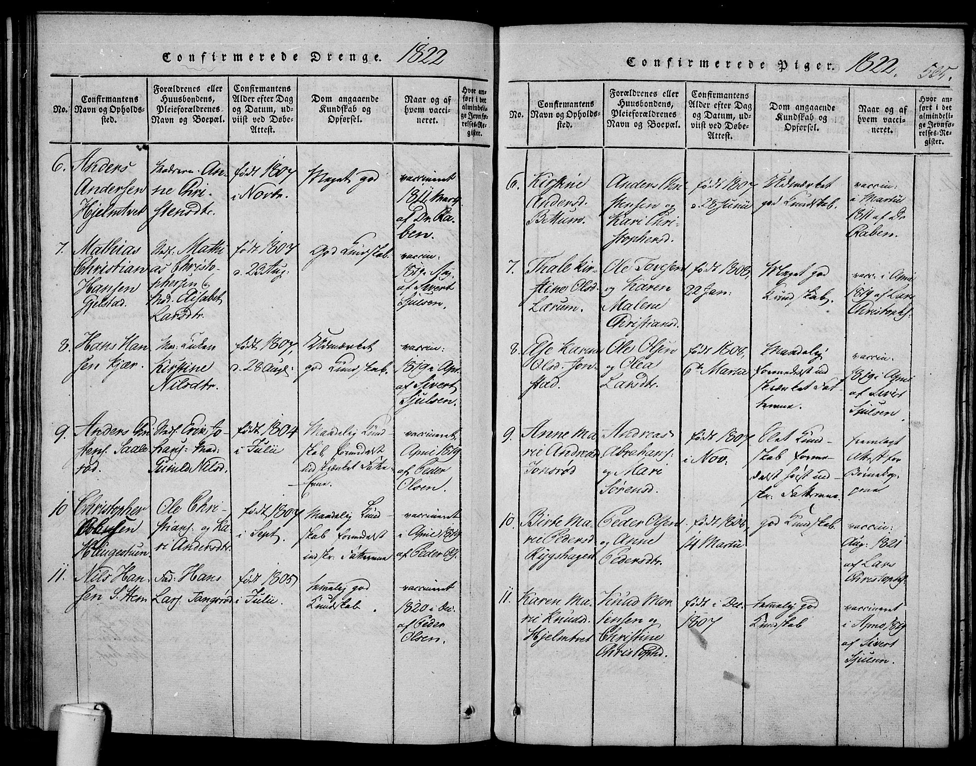 Våle kirkebøker, SAKO/A-334/F/Fa/L0007: Parish register (official) no. I 7, 1814-1824, p. 534-535