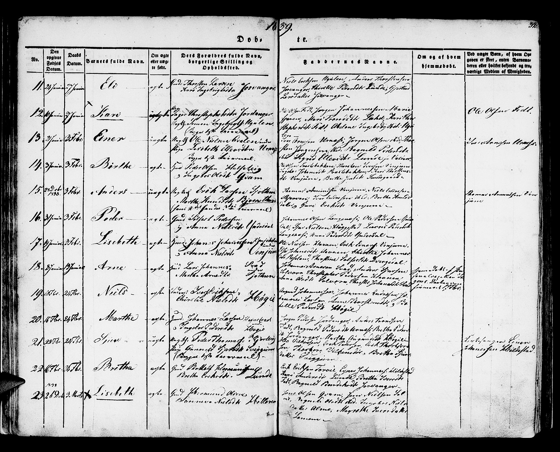 Hafslo sokneprestembete, AV/SAB-A-80301/H/Haa/Haaa/L0005: Parish register (official) no. A 5, 1834-1852, p. 32