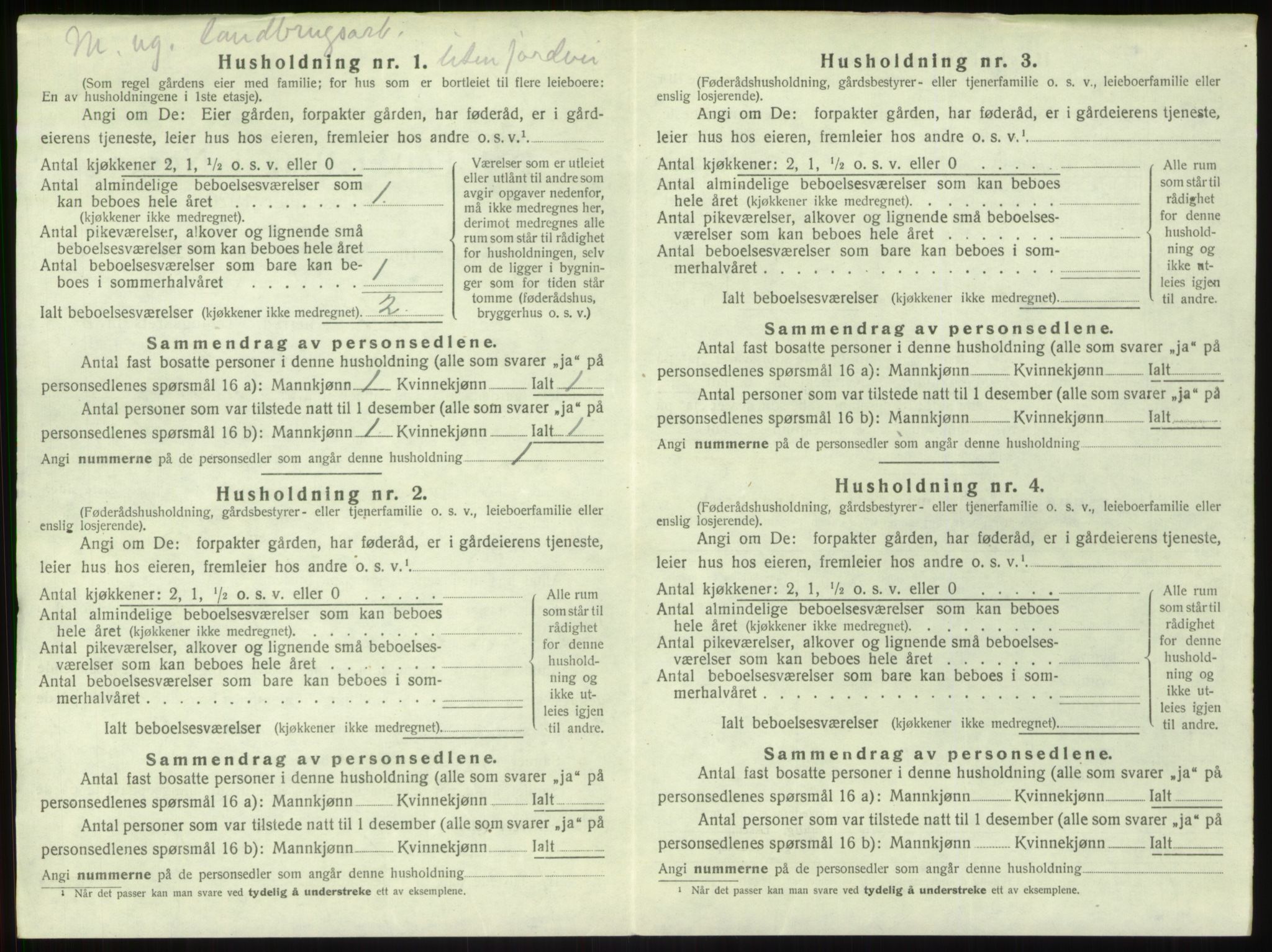 SAB, 1920 census for Vik, 1920, p. 755