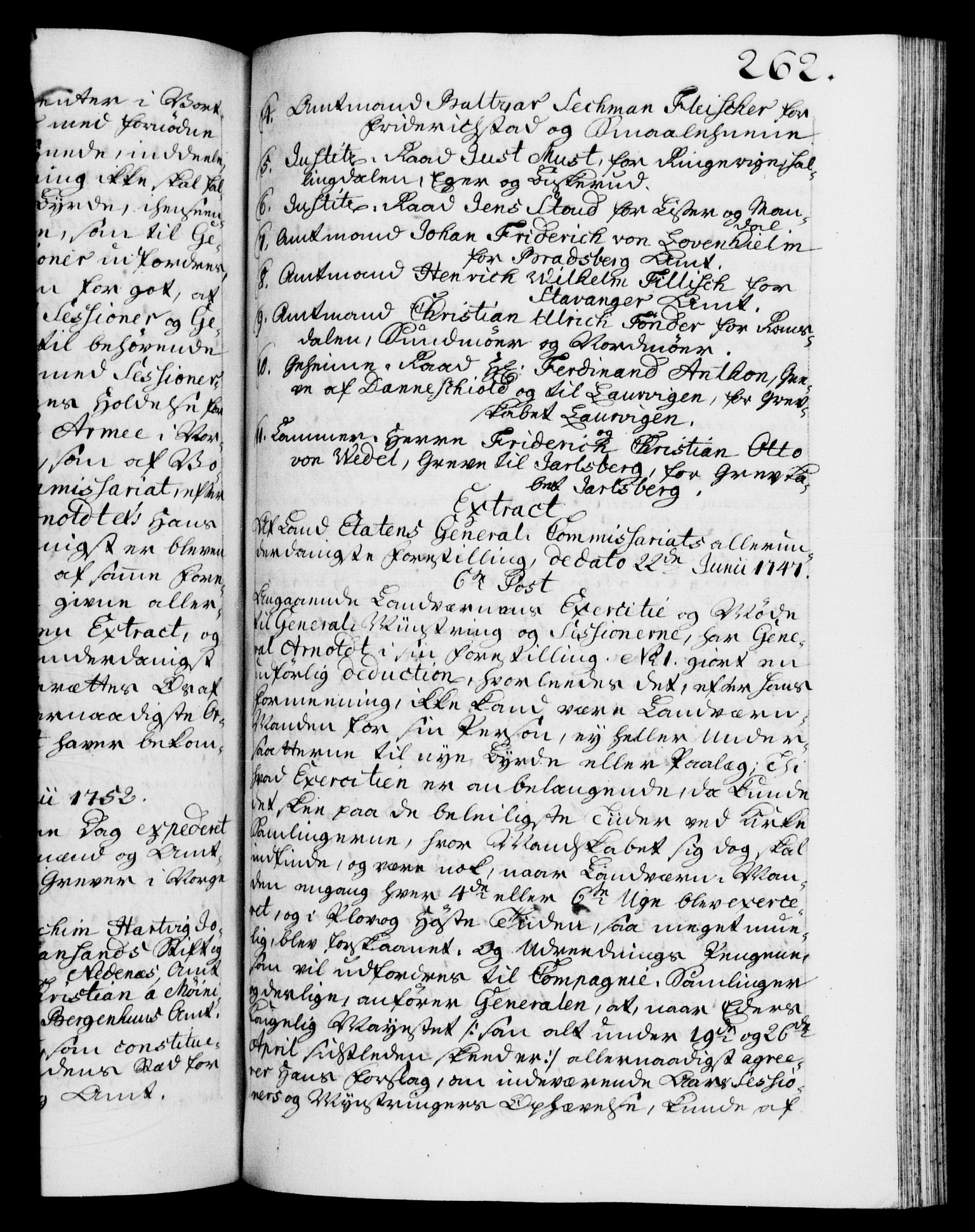 Danske Kanselli 1572-1799, AV/RA-EA-3023/F/Fc/Fca/Fcab/L0031: Norske tegnelser, 1746-1748, p. 262a