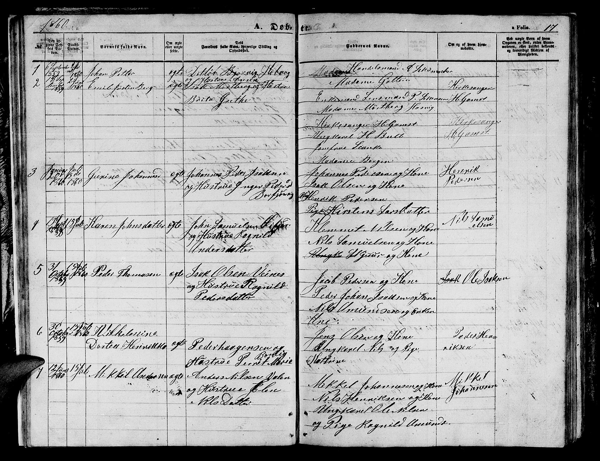 Loppa sokneprestkontor, SATØ/S-1339/H/Hb/L0003klokker: Parish register (copy) no. 3, 1853-1880, p. 17